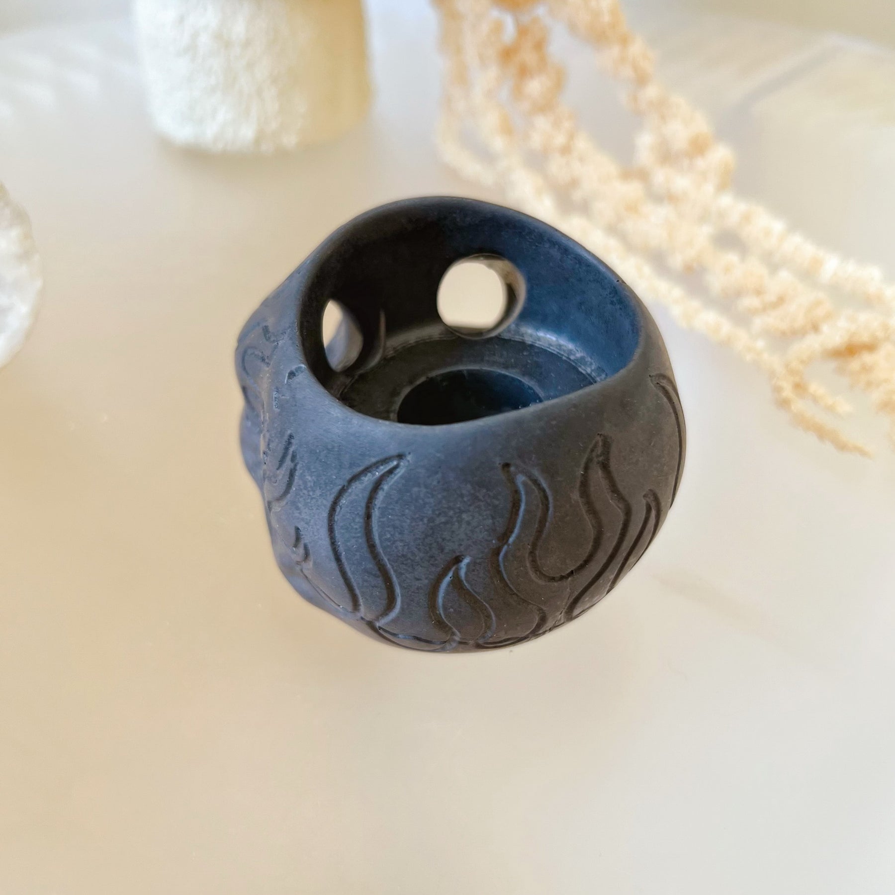 Handmade Skull Candle Holder, Halloween Gift - LMJ Candles