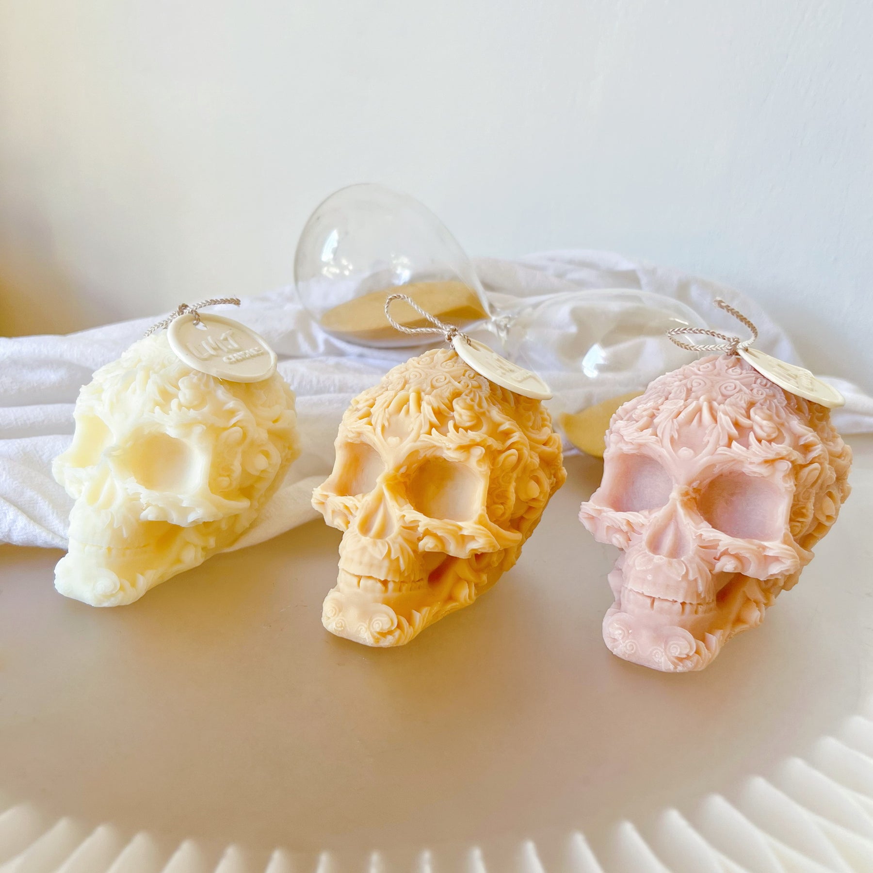 Flower Skull Scented Soy Candle, Halloween Décor - LMJ Candles