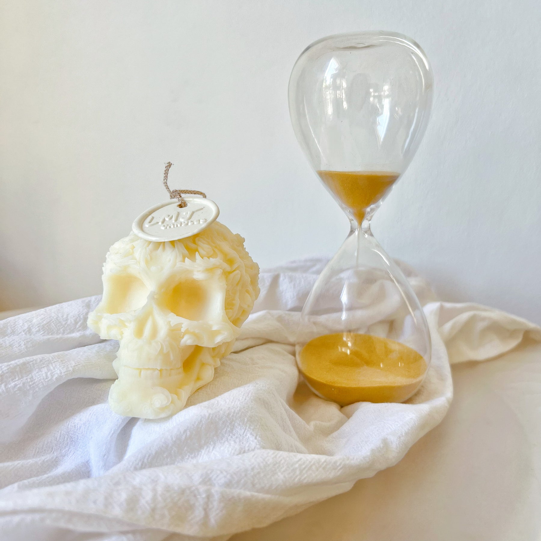 Flower Skull Scented Soy Candle, Halloween Décor - LMJ Candles