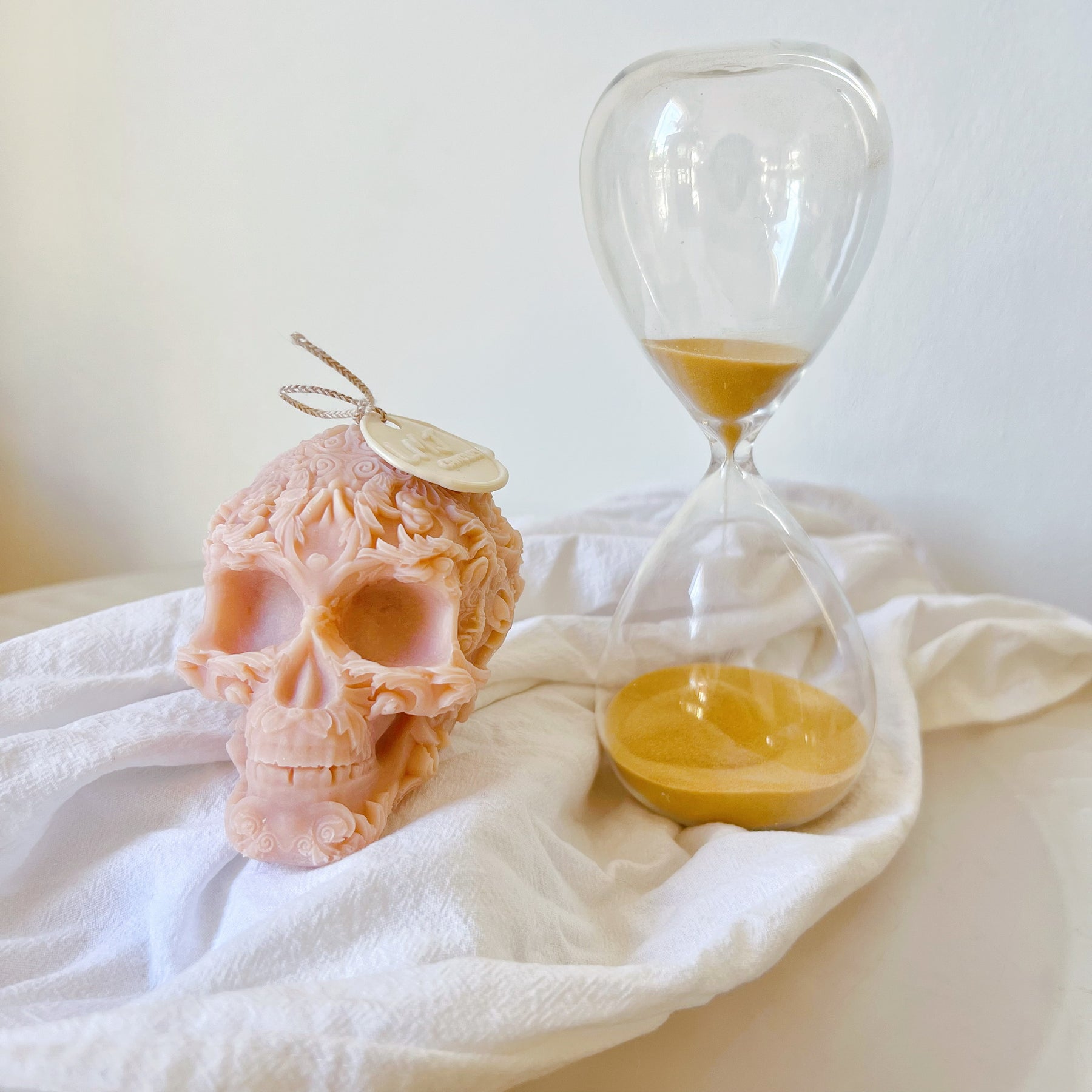 Flower Skull Scented Soy Candle, Halloween Décor - LMJ Candles