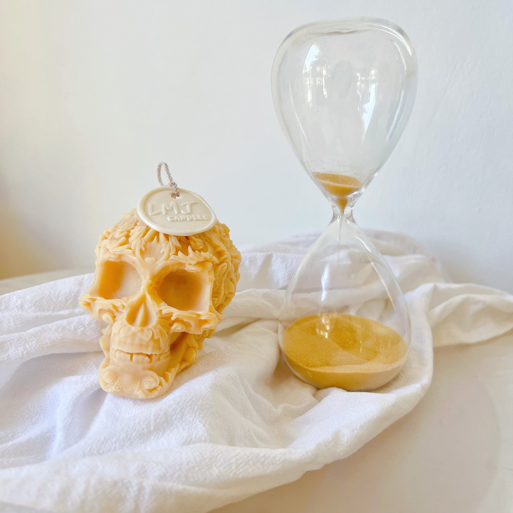 Flower Skull Scented Soy Candle, Halloween Décor - LMJ Candles