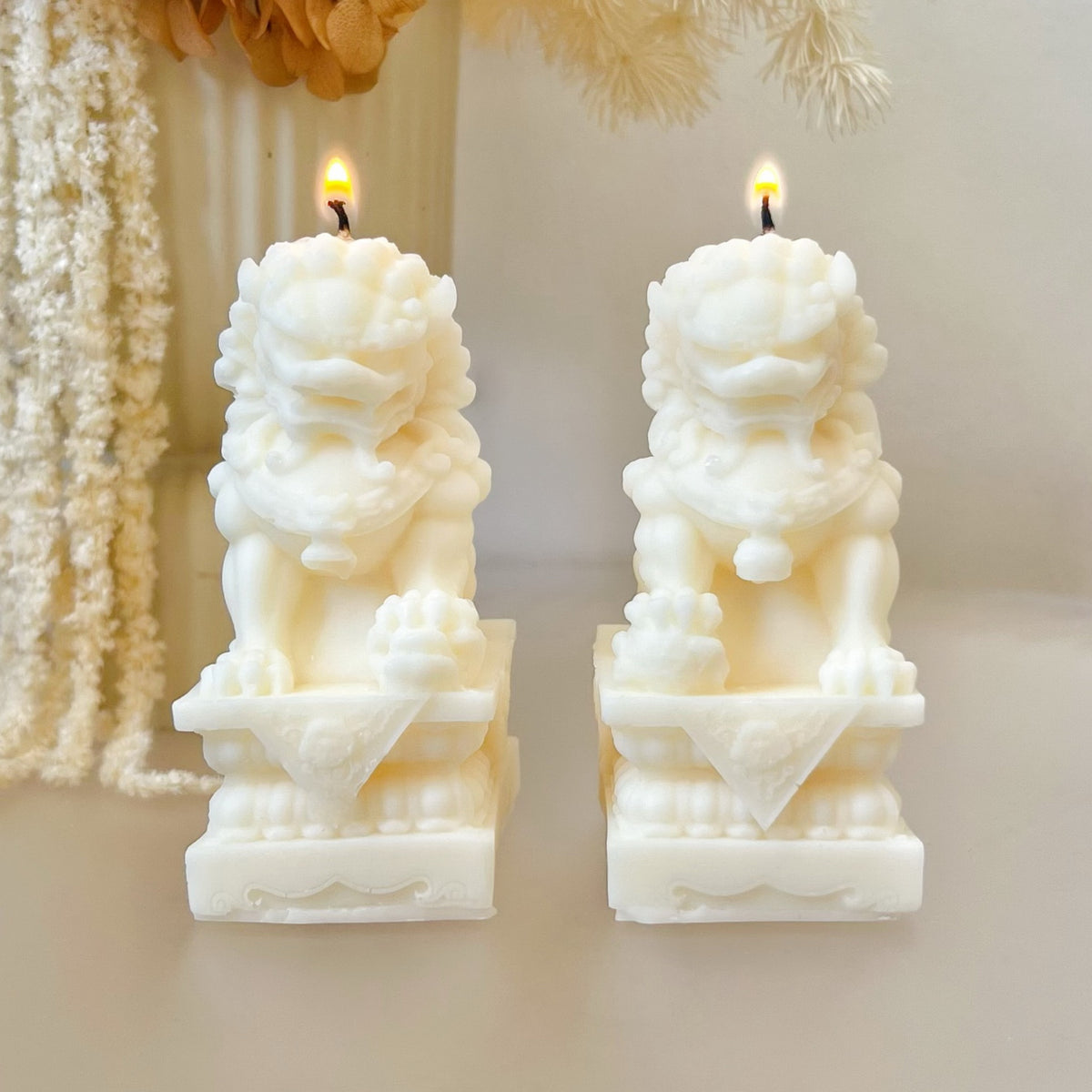 Imperial Guardian Lions Candle, Asian Inspired Candle, LMJ Candles