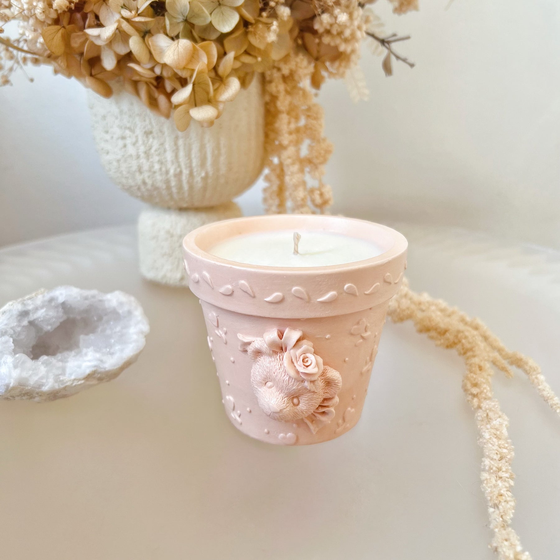 Custom Teddy Bear Jar Soy Wax Candle - LMJ Candles