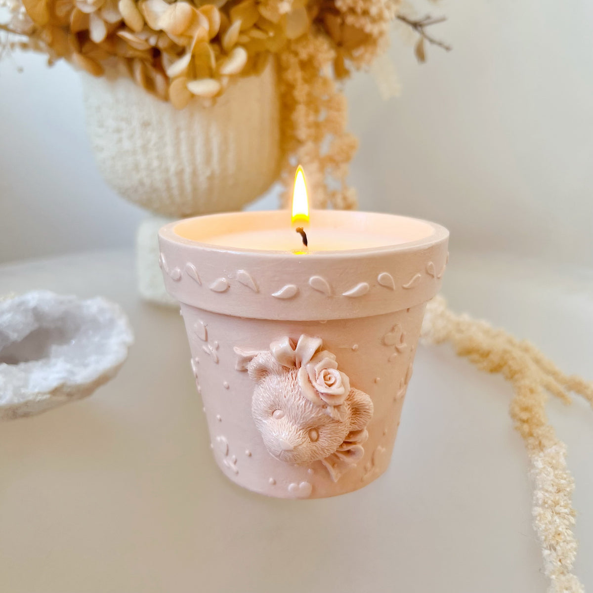 Custom Teddy Bear Jar Soy Wax Candle - LMJ Candles