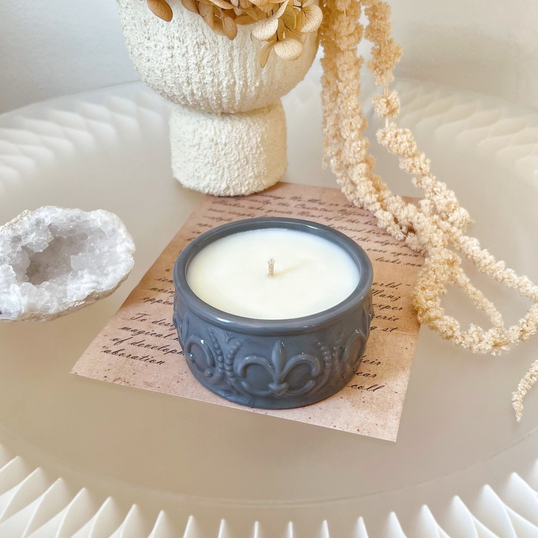 Custom Retro Round Jar Soy Wax Candle - LMJ Candles