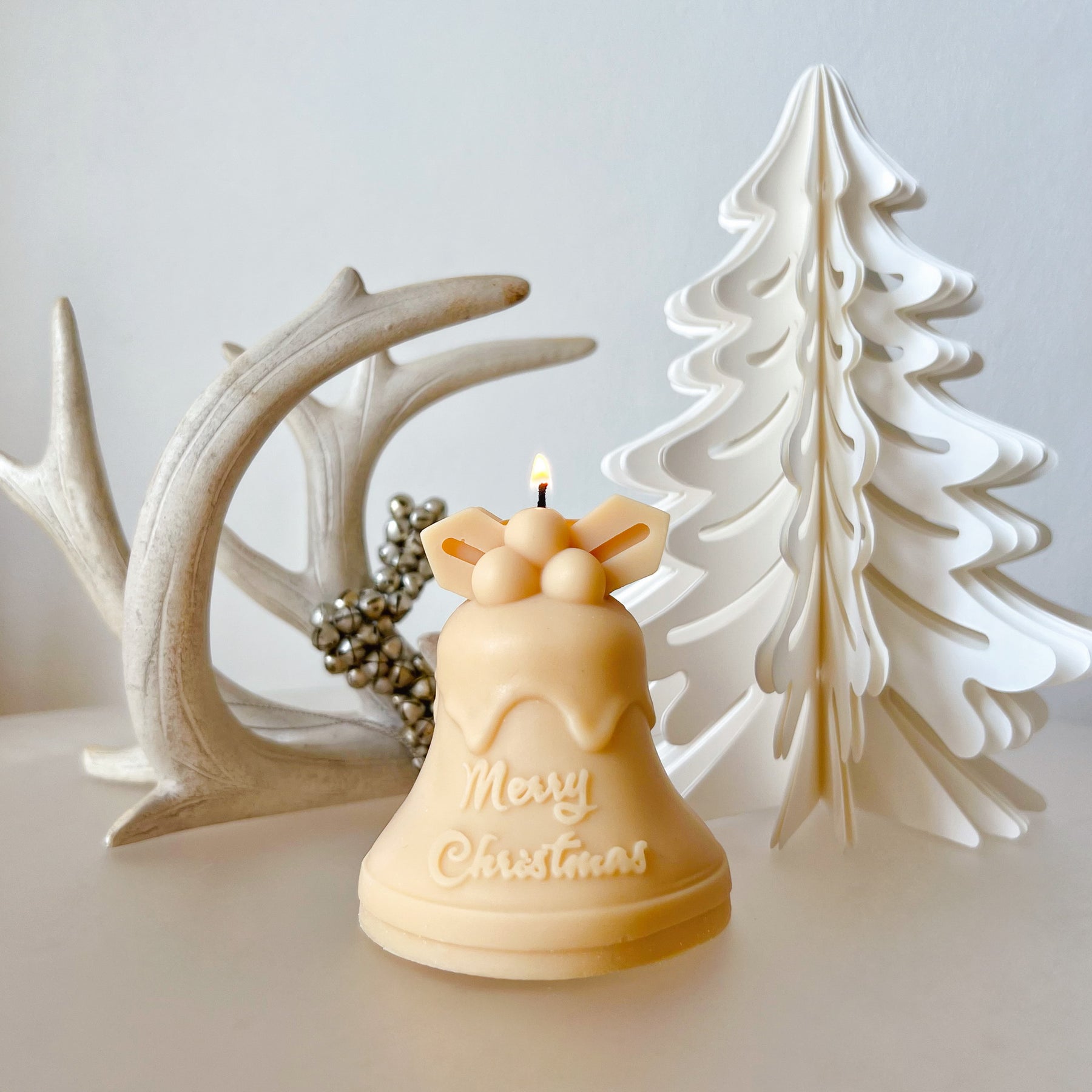 Christmas Bell Candle, Handmade Christmas Gift & Décor - LMJ Candles