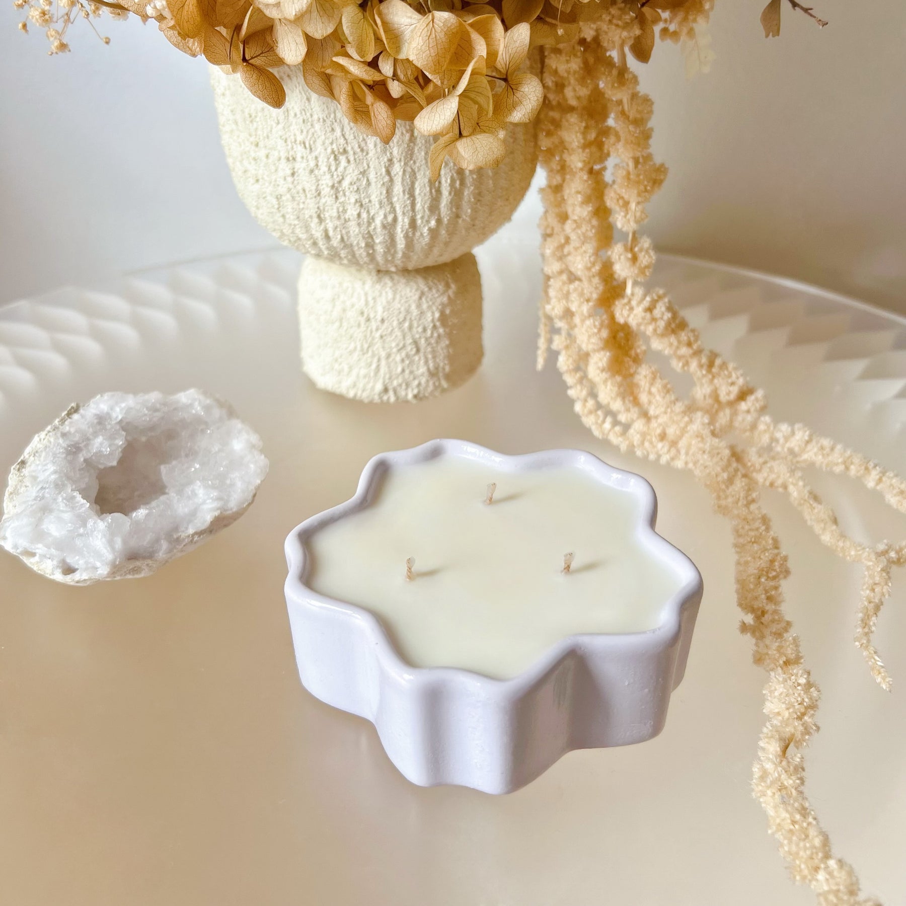 Custom Cherry Flower Jar Soy Wax Candle - LMJ Candles