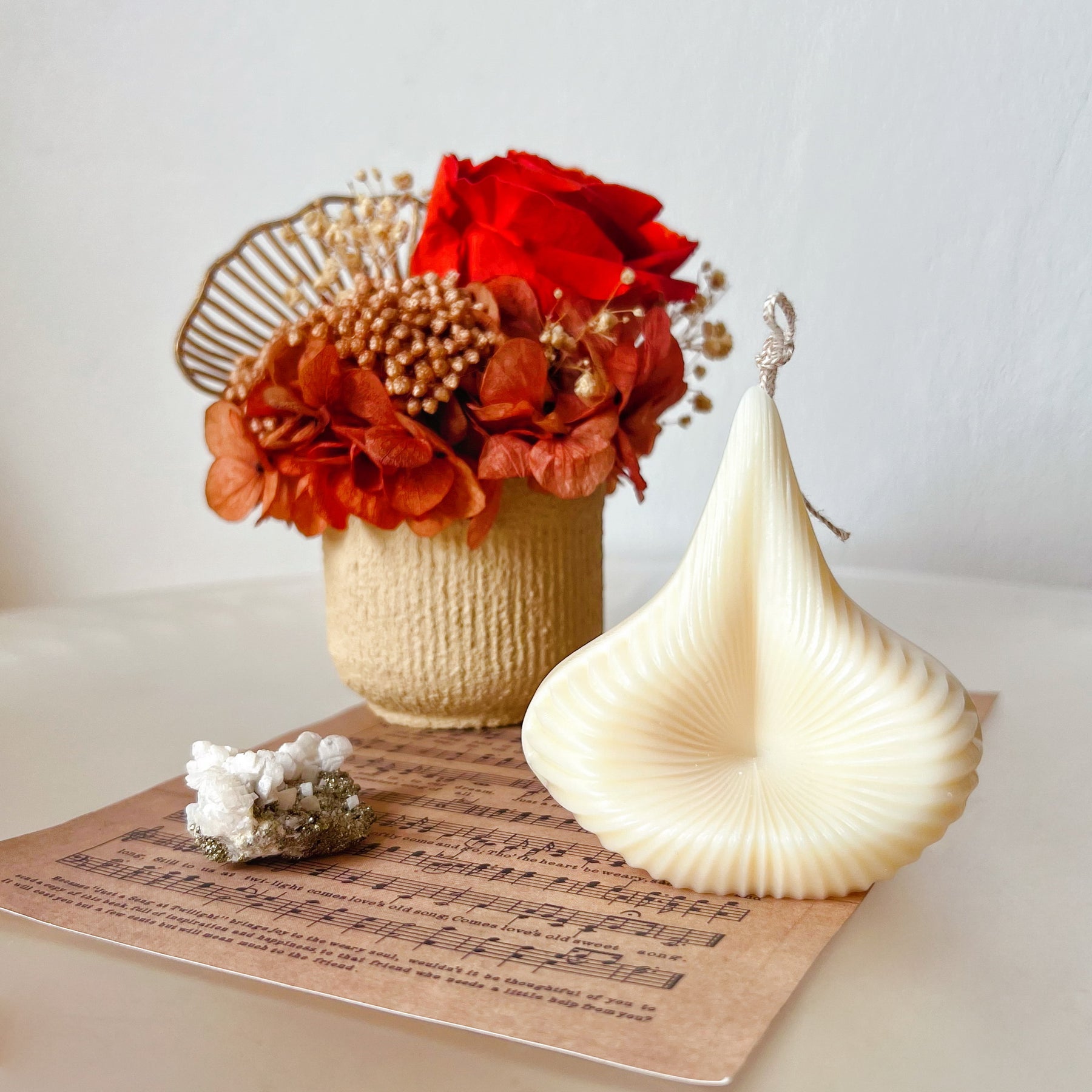Ribbed Pyramid Scented Soy Candle, Home Décor - LMJ Candles