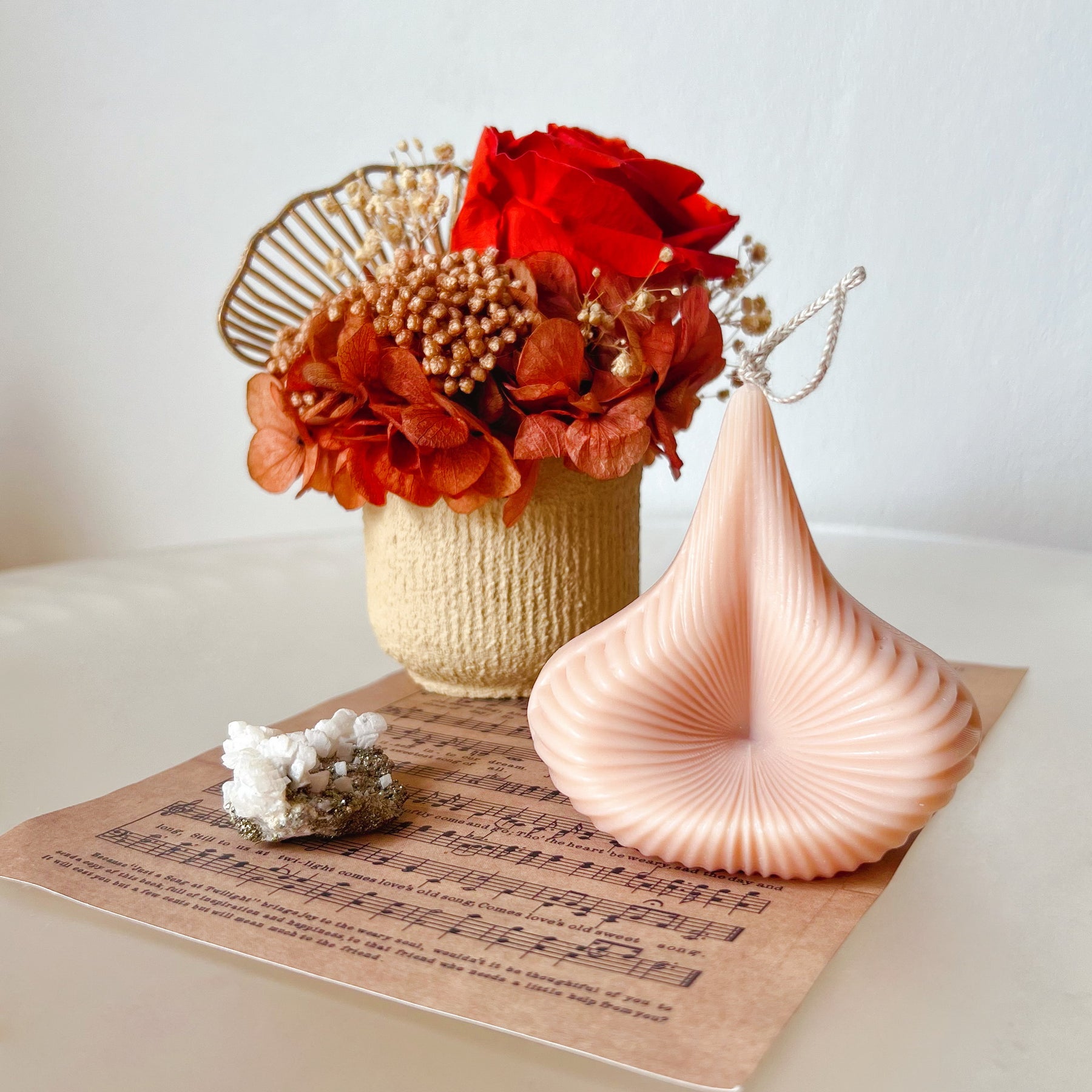 Ribbed Pyramid Scented Soy Candle, Home Décor - LMJ Candles