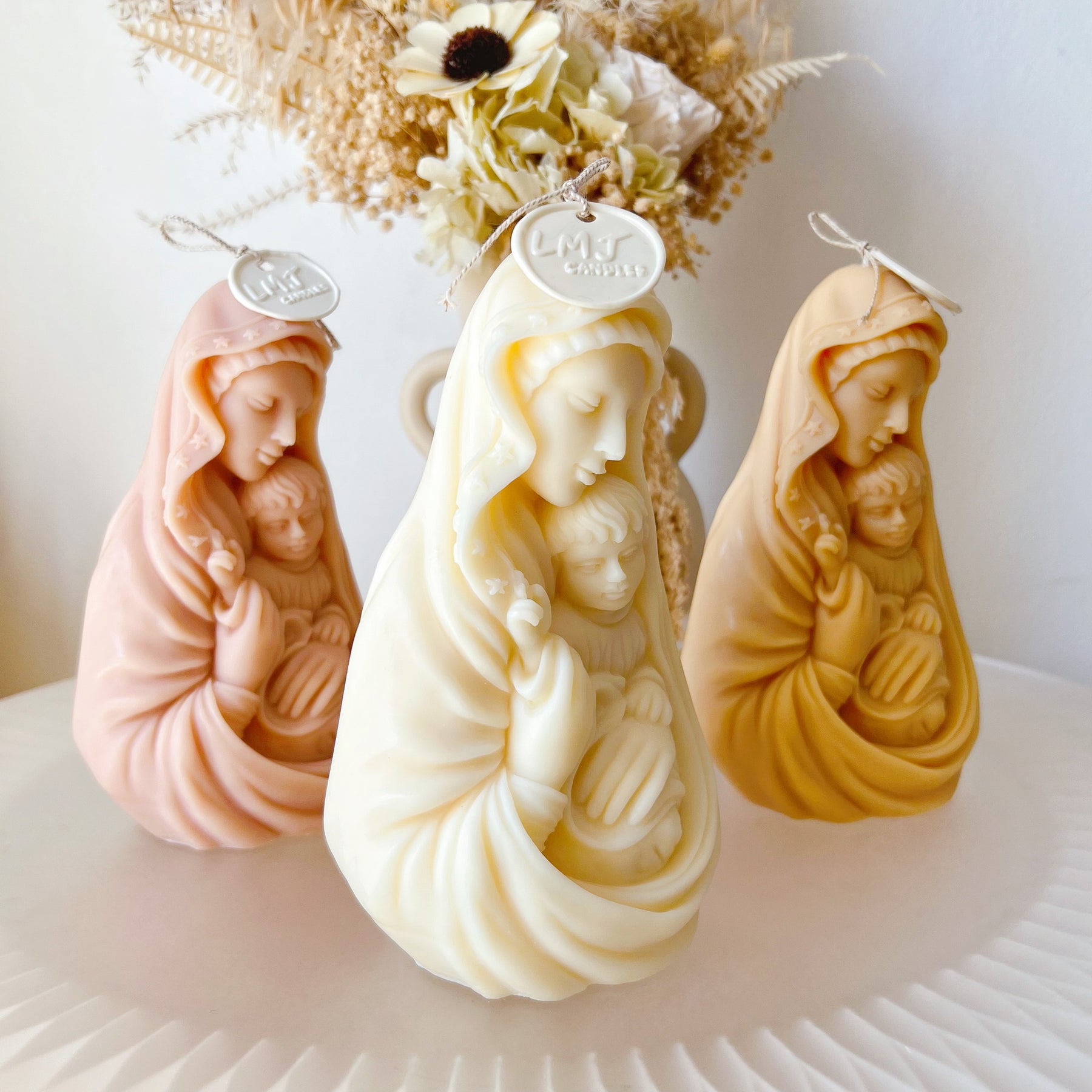 Mary & Jesus Scented Soy Candle - Holly Candles from LMJ Candles