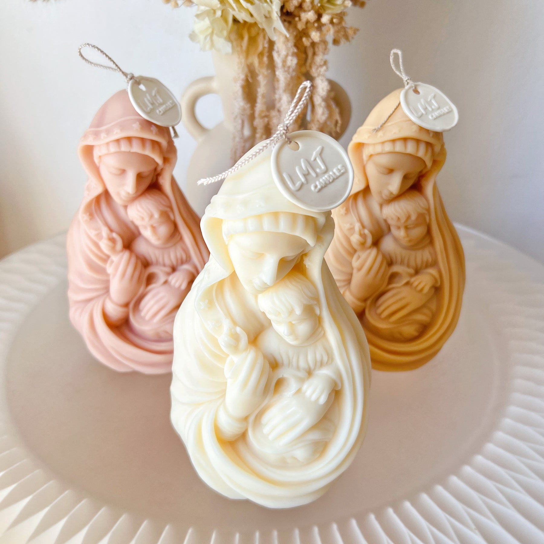 Mary & Jesus Scented Soy Candle - Holly Candles from LMJ Candles