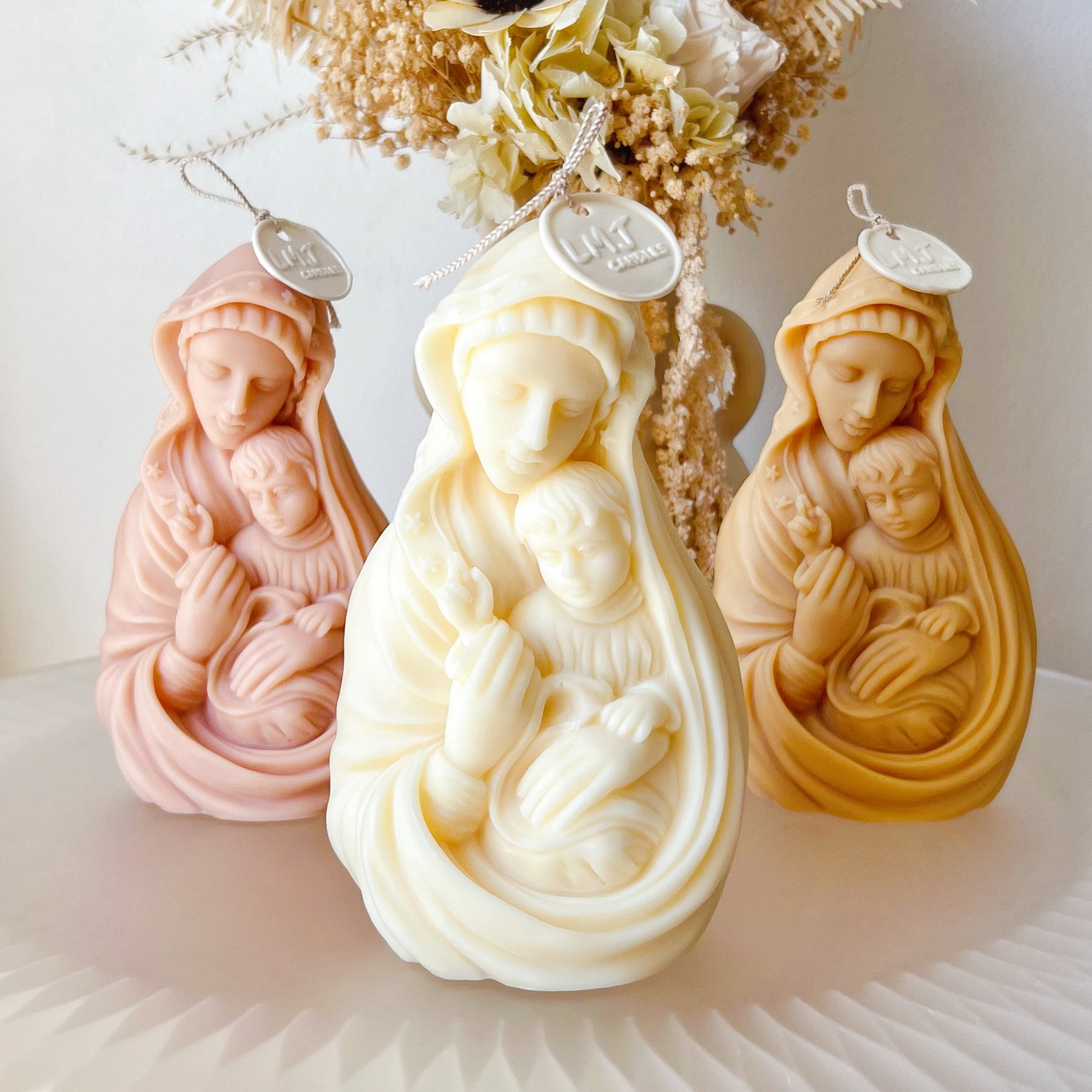 Mary & Jesus Scented Soy Candle - Holly Candles from LMJ Candles