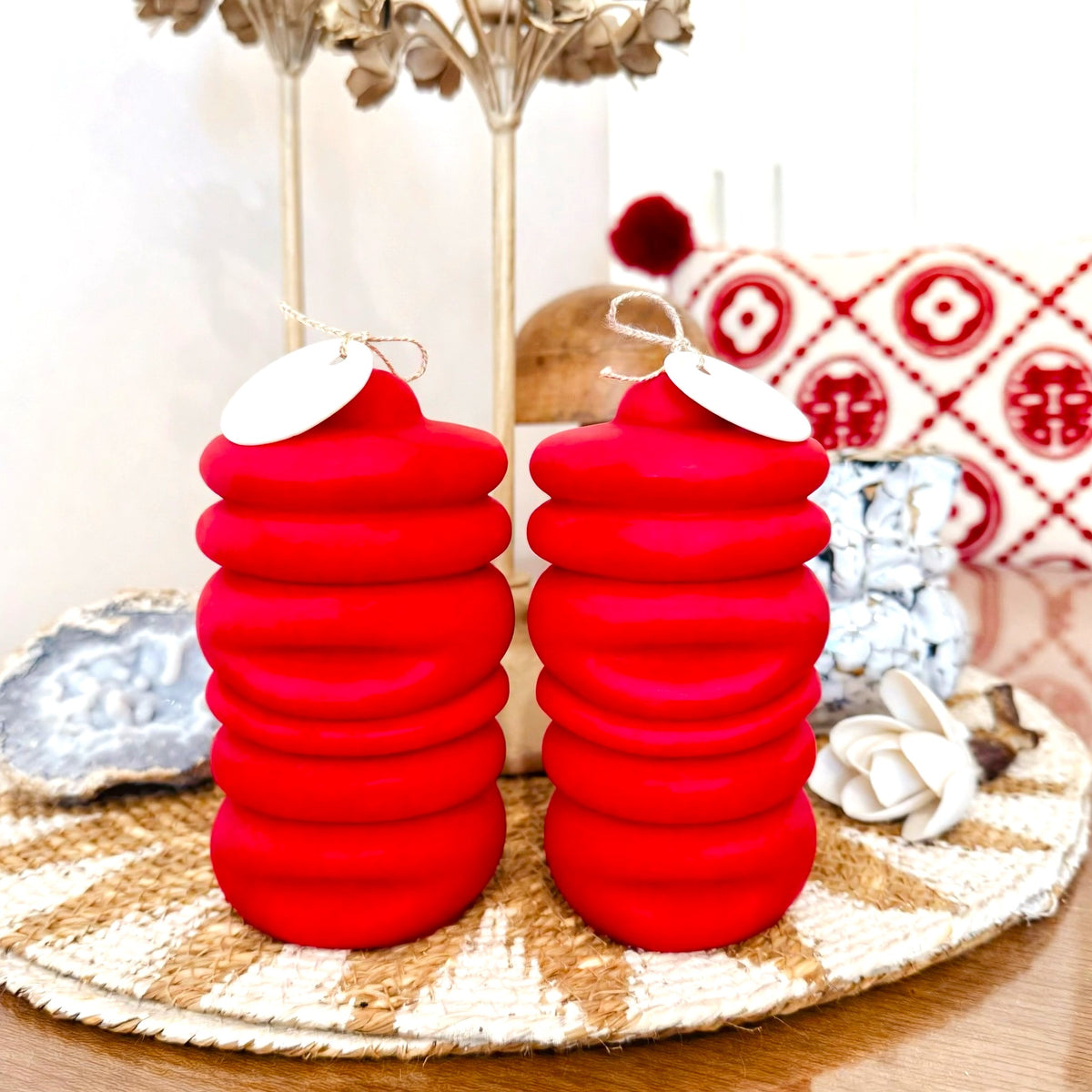 Double Happiness Candles for Chinese Wedding, LMJ Candles