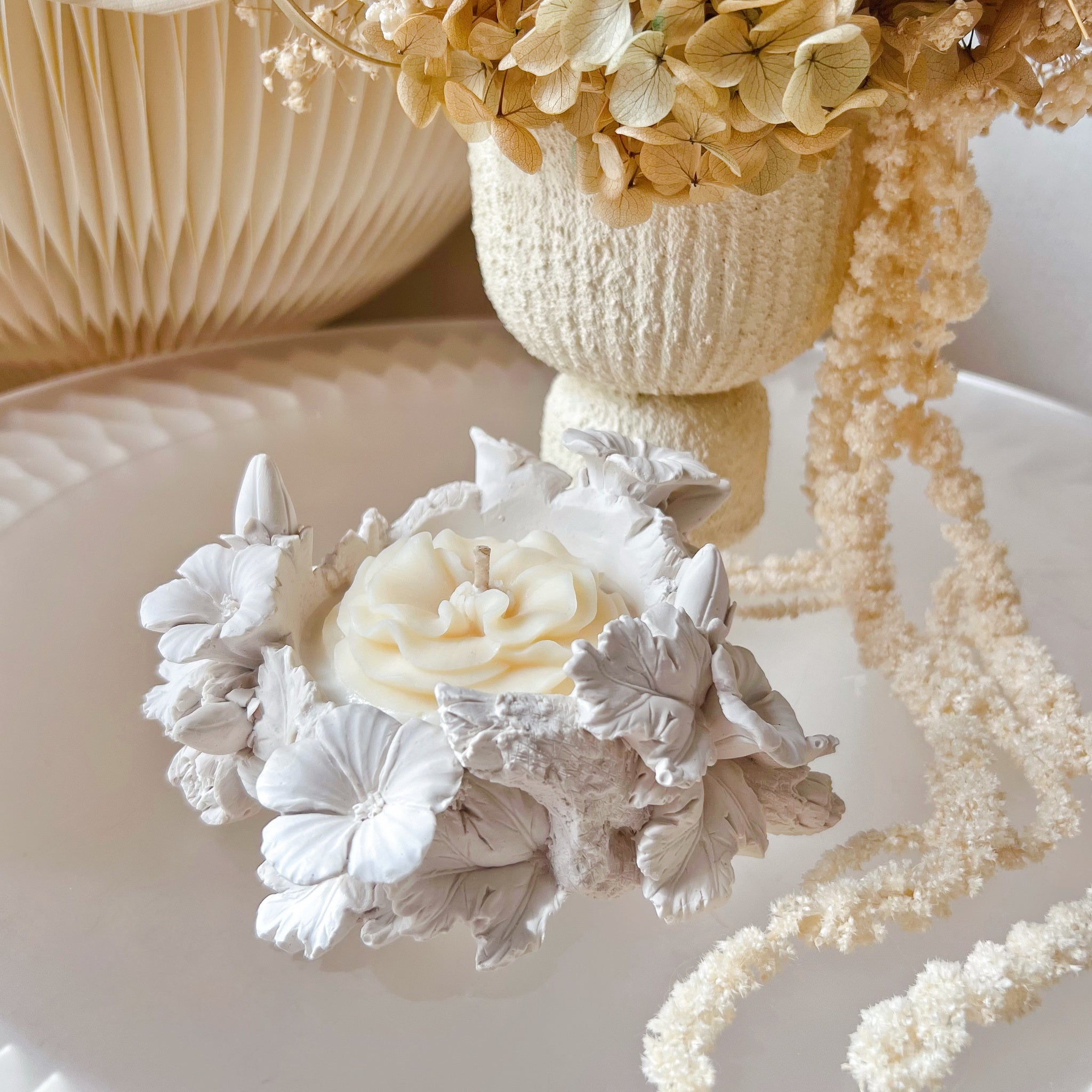 unique handmade flower pot concrete jar from LMJ Candles