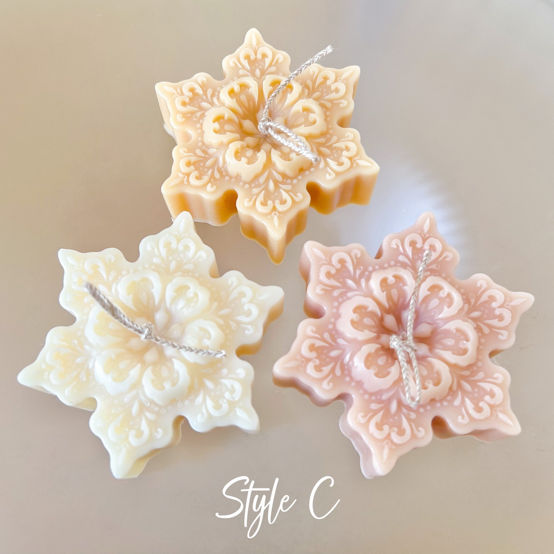 Snowflake Scented Soy Candle, Christmas Candle Gifts - LMJ Candles