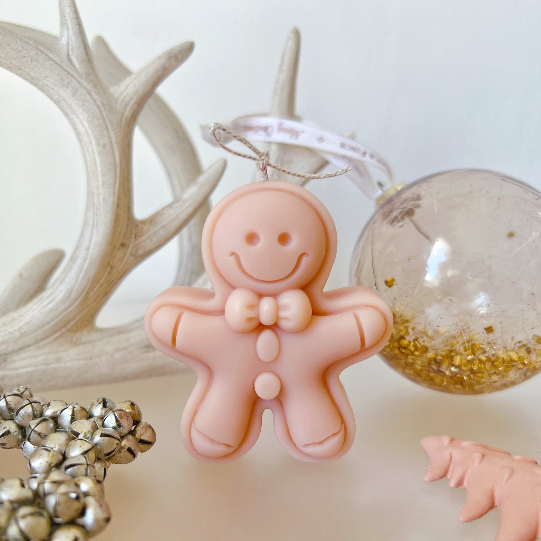 Christmas Gift & Xmas Décor, Gingerbread Man Candle - LMJ Candles