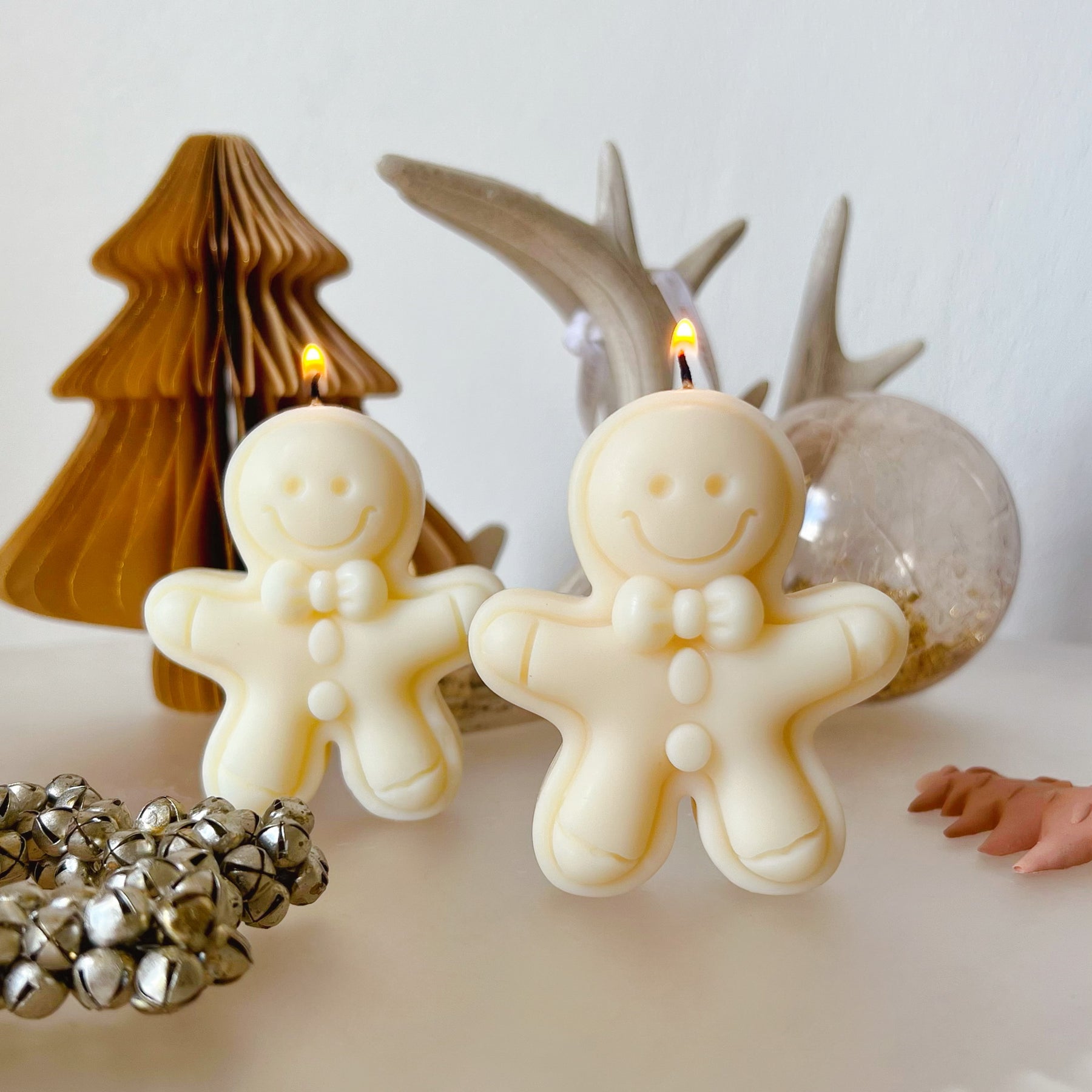 Christmas Gift & Xmas Décor, Gingerbread Man Candle - LMJ Candles