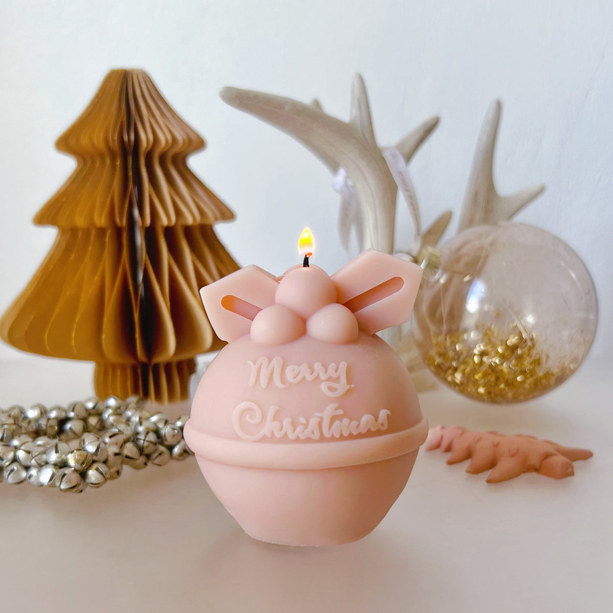 Christmas Bauble Candle, Handmade Christmas Gifts - LMJ Candles