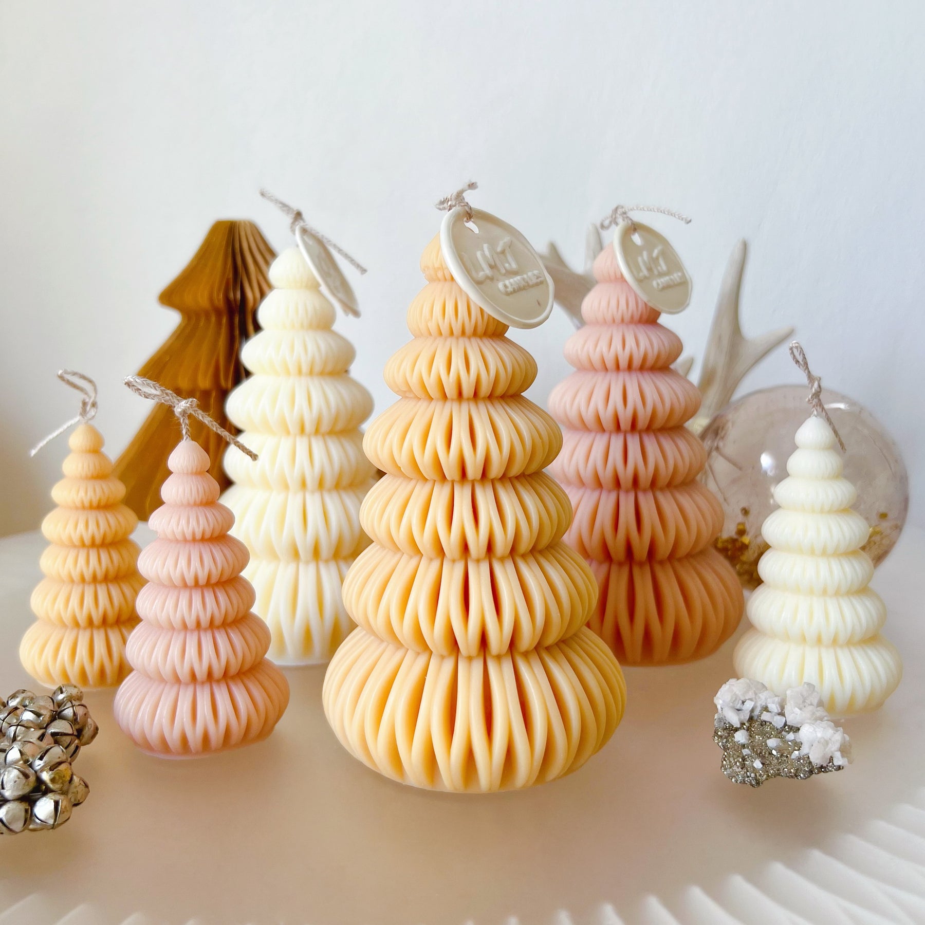 Origami Christmas Tree Candle, Handmade Xmas Décor - LMJ Candles