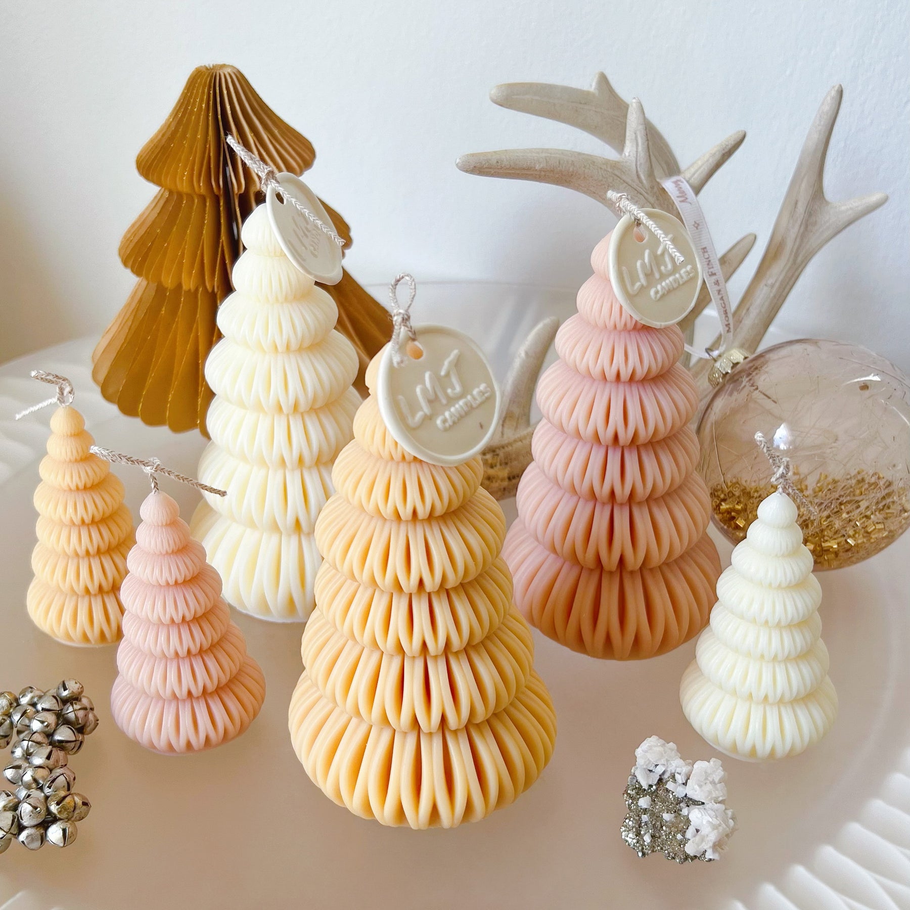 Origami Christmas Tree Candle, Handmade Xmas Décor - LMJ Candles