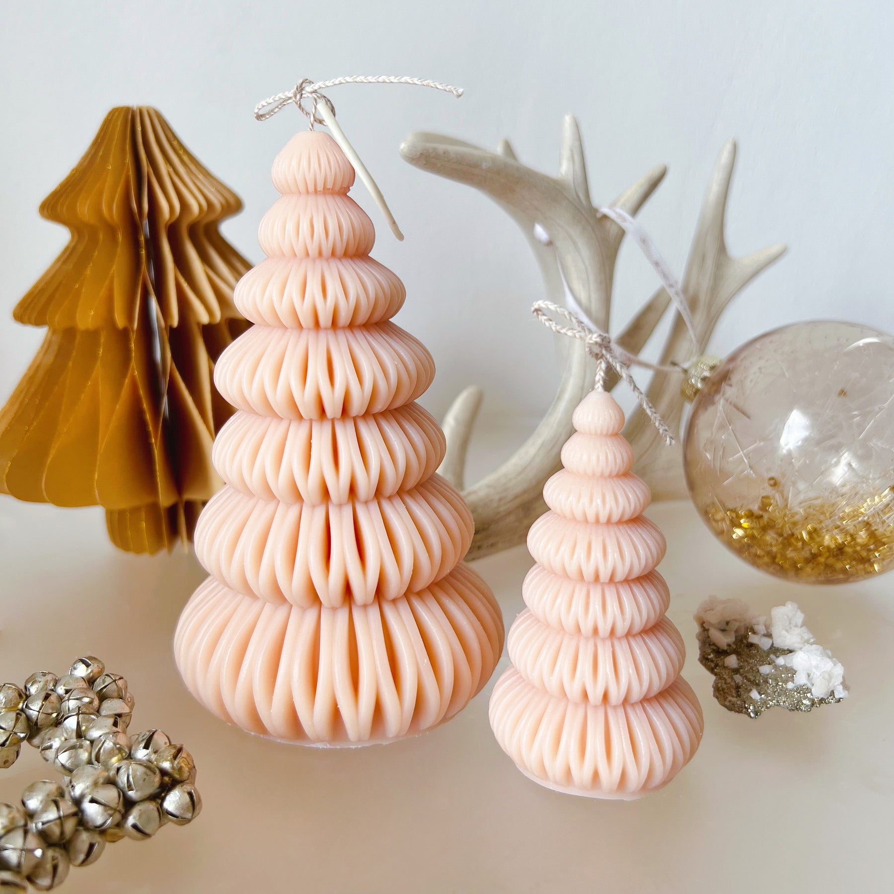 Origami Christmas Tree Candle, Handmade Xmas Décor - LMJ Candles