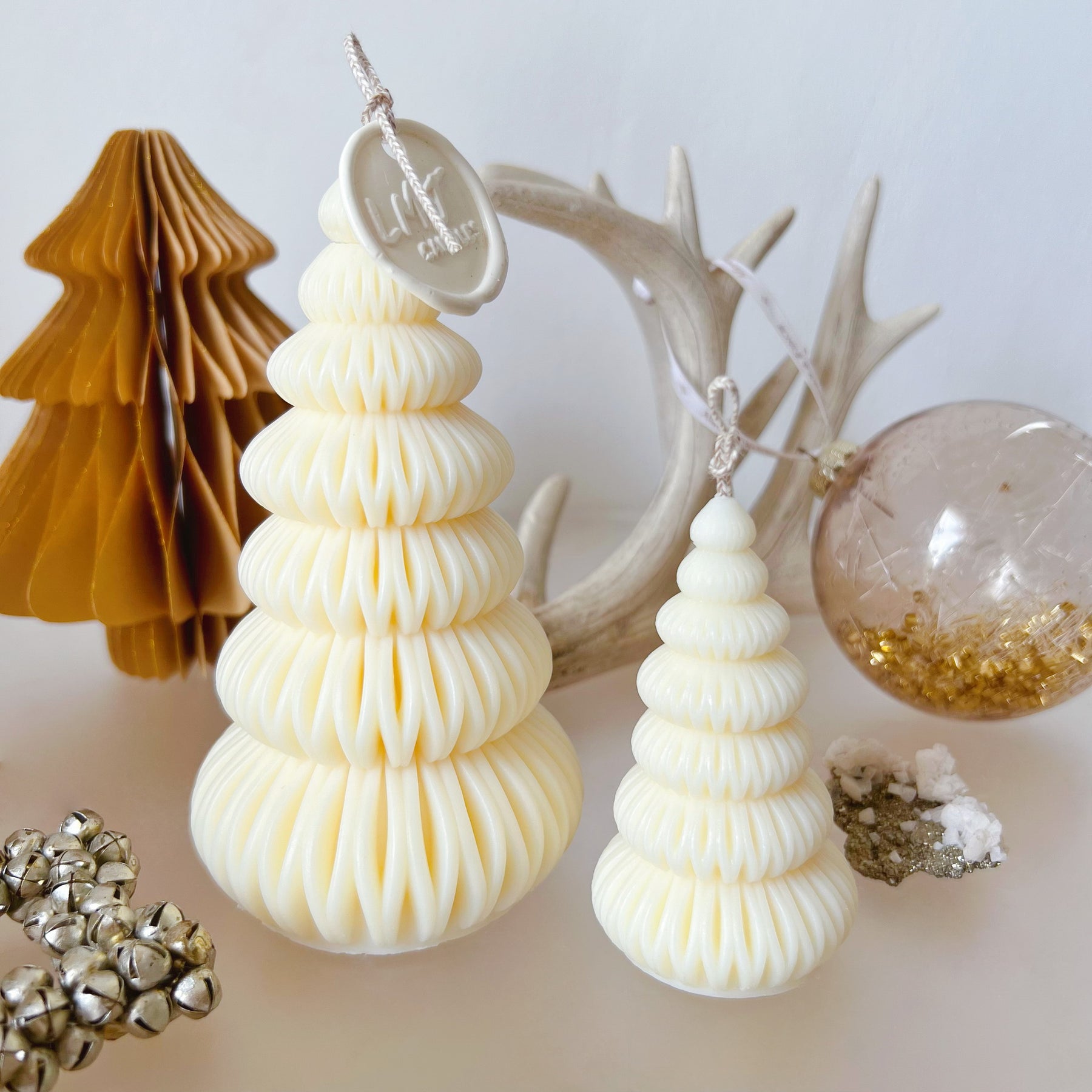 Origami Christmas Tree Candle, Handmade Xmas Décor - LMJ Candles