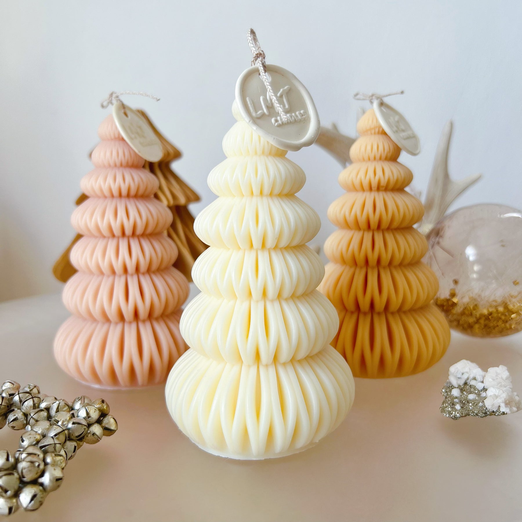 Origami Christmas Tree Candle, Handmade Xmas Décor - LMJ Candles
