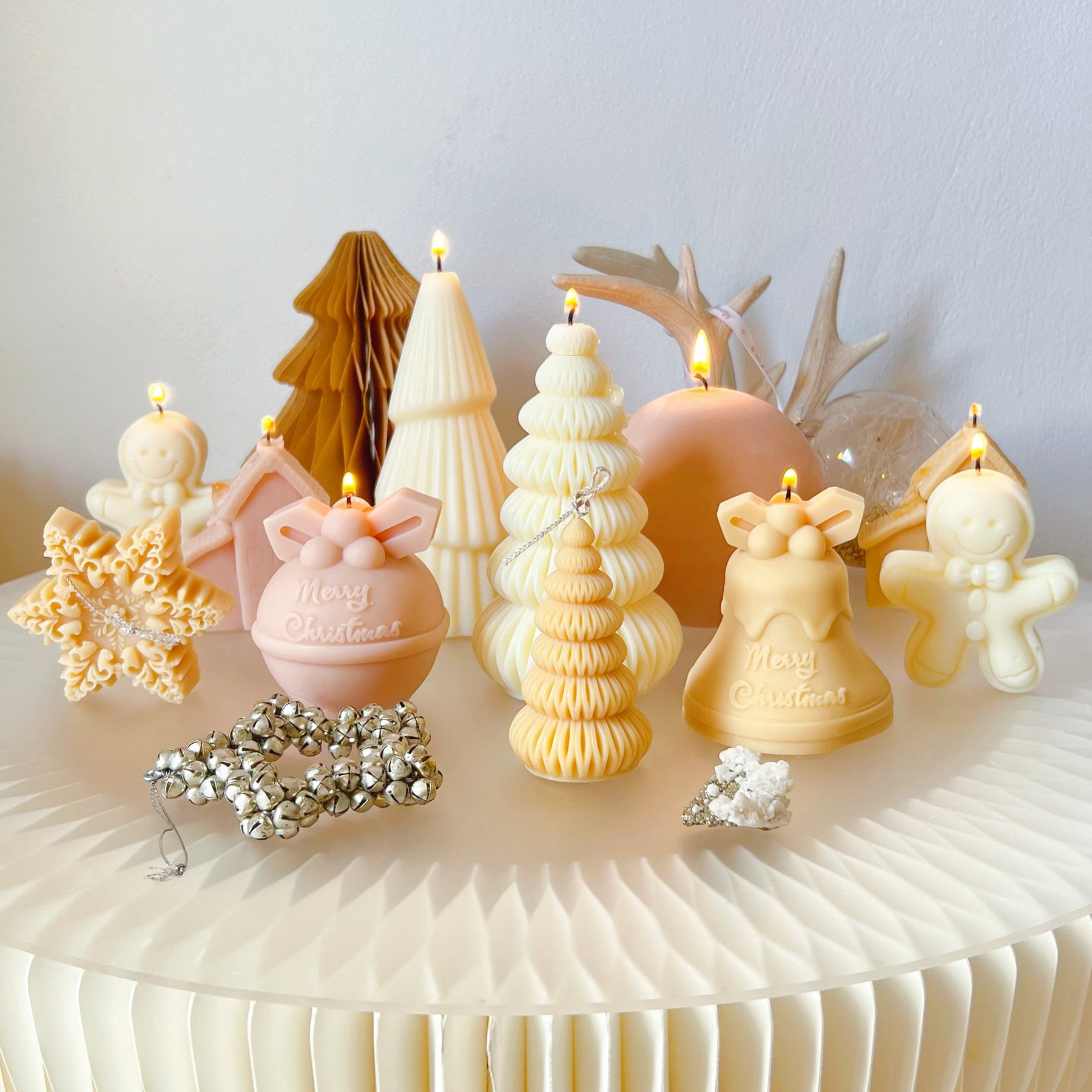 Origami Christmas Tree Candle, Handmade Xmas Décor - LMJ Candles