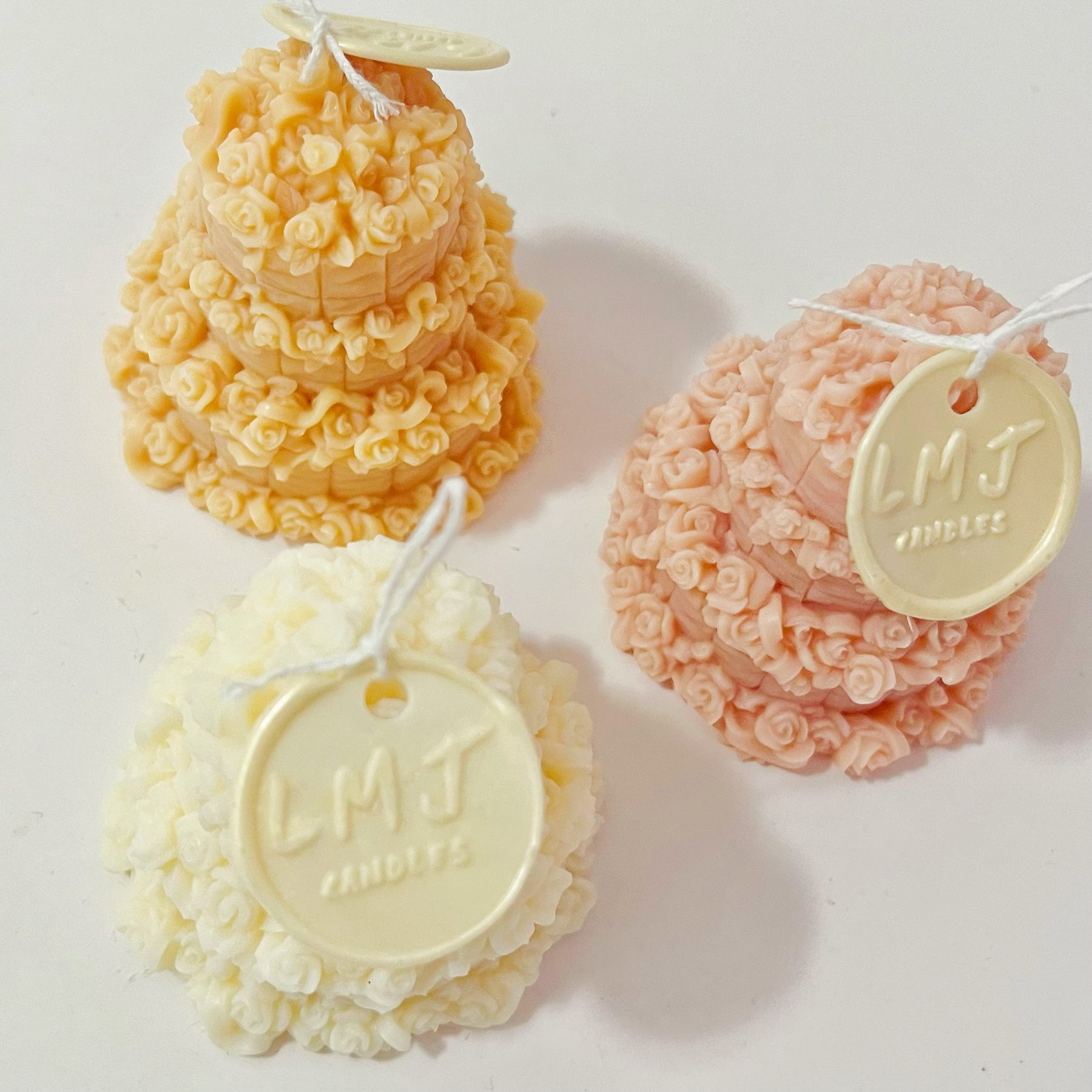 Rose Cake Scented Soy Candle, Birthday Gifts - LMJ Candles