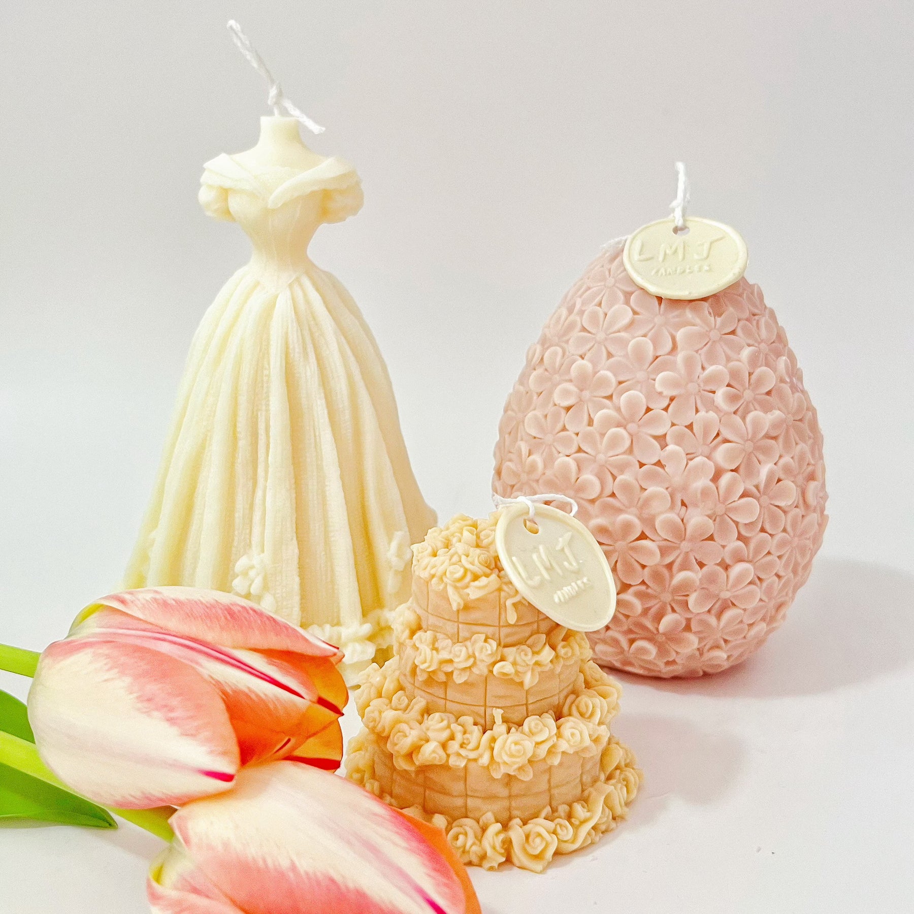 Rose Cake Scented Soy Candle, Birthday Gifts - LMJ Candles