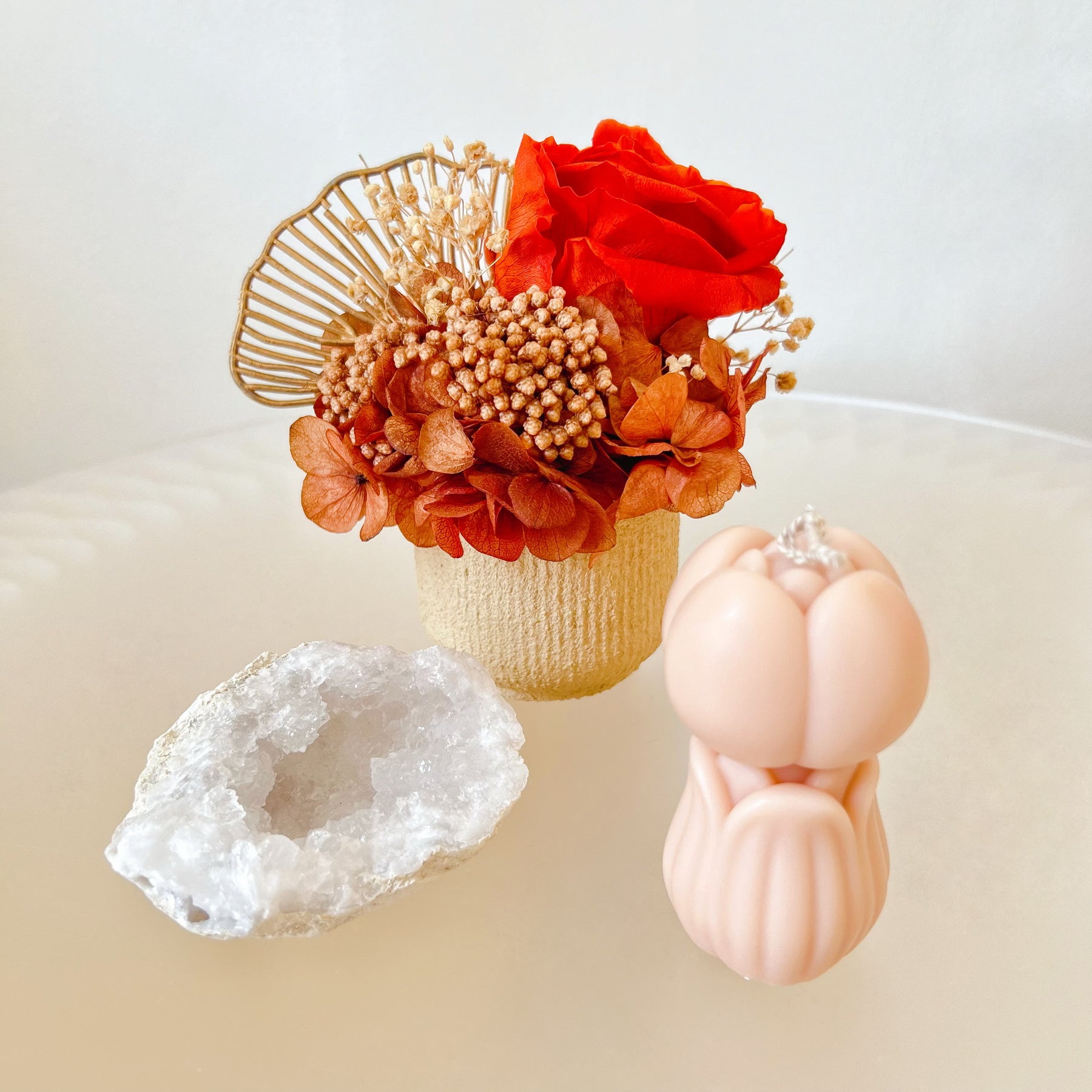 Small Tulip Scented Soy Flower Candle, Cute Gifts - LMJ Candles