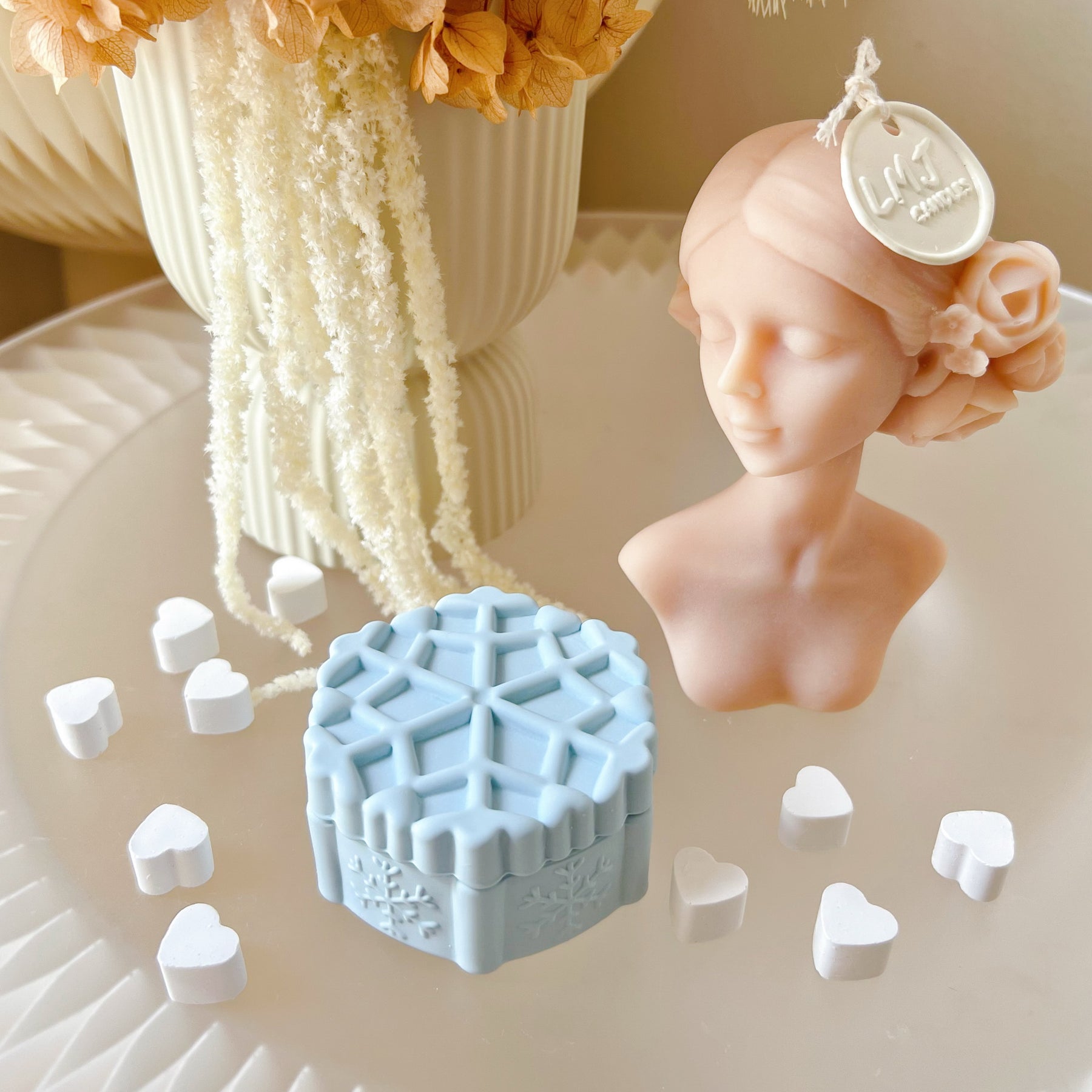 Handmade Snowflake Trinket Box - Unique Christmas Gift - LMJ Candles