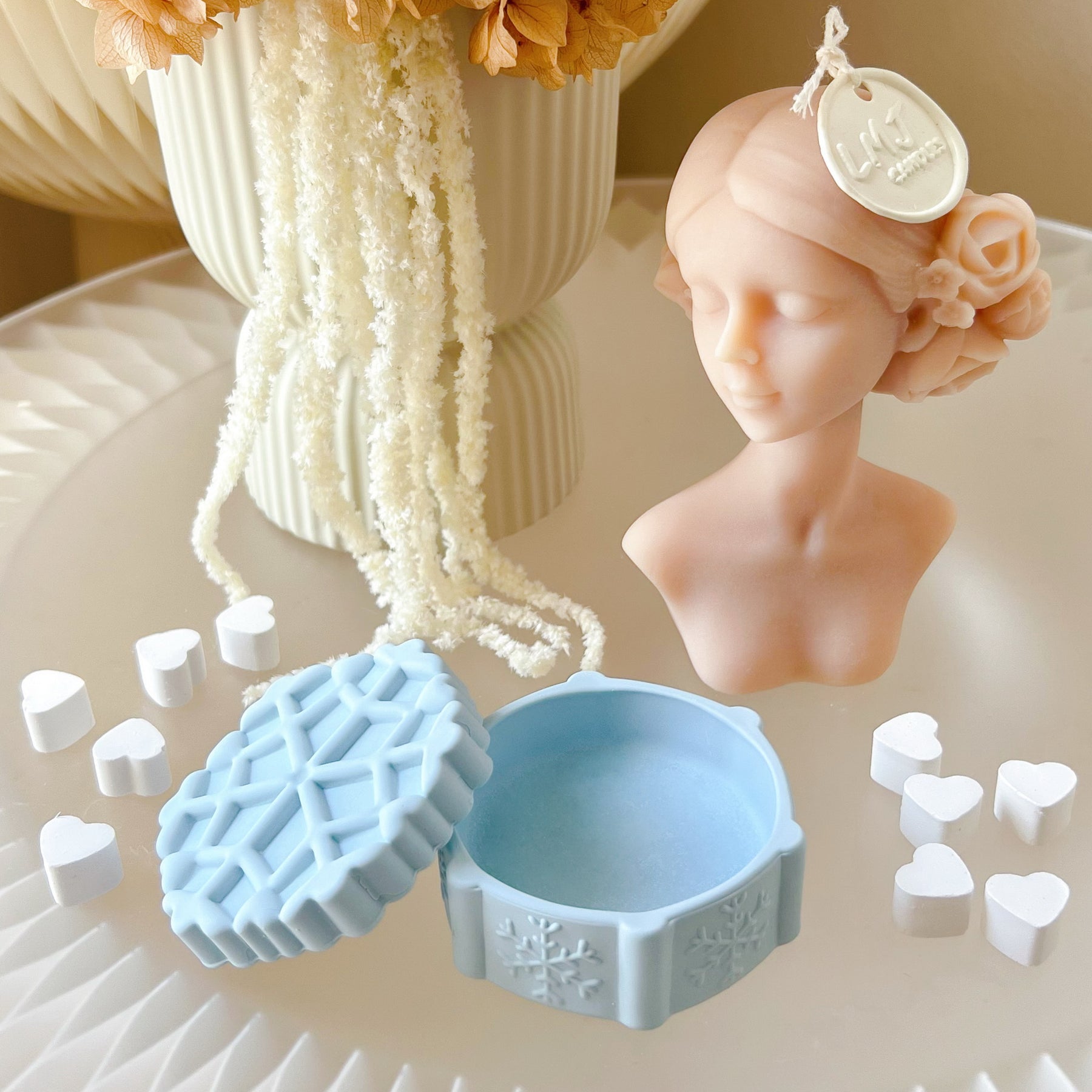 Handmade Snowflake Trinket Box - Unique Christmas Gift - LMJ Candles