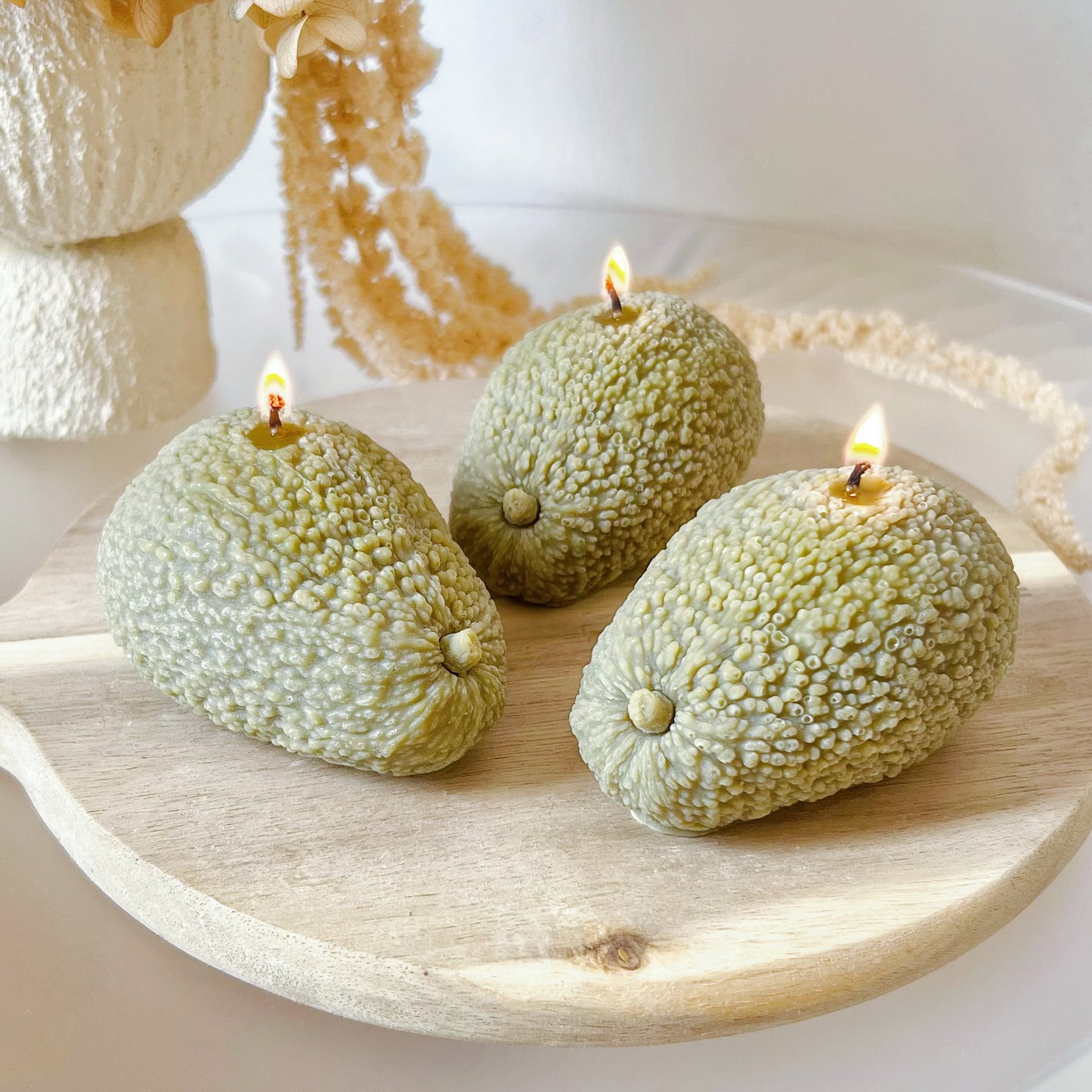 Avocado Shaped Scented Fruit Candle - LMJ Candles