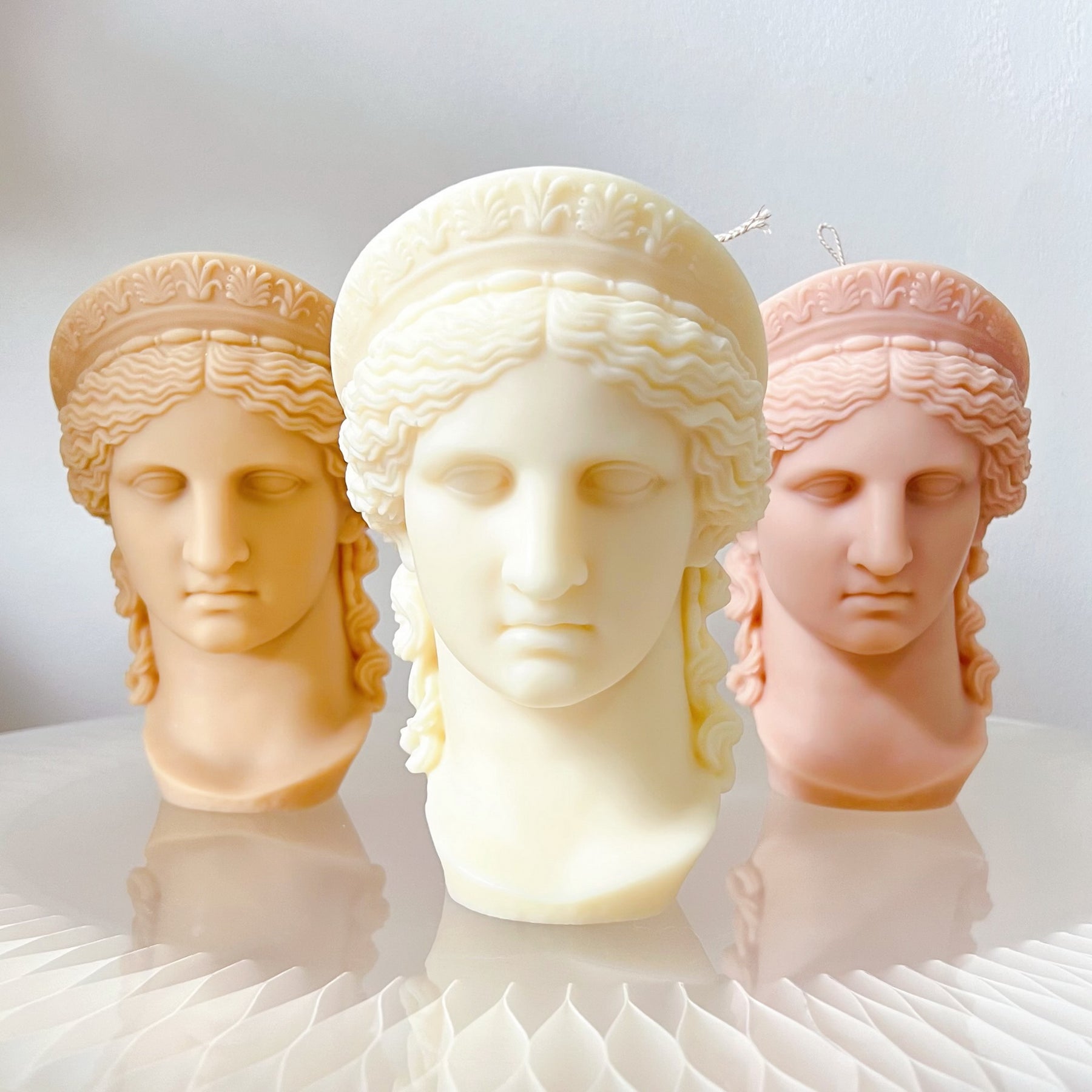 Greek Mythology Décor: Hera Bust Scented Soy Candle - LMJ Candles