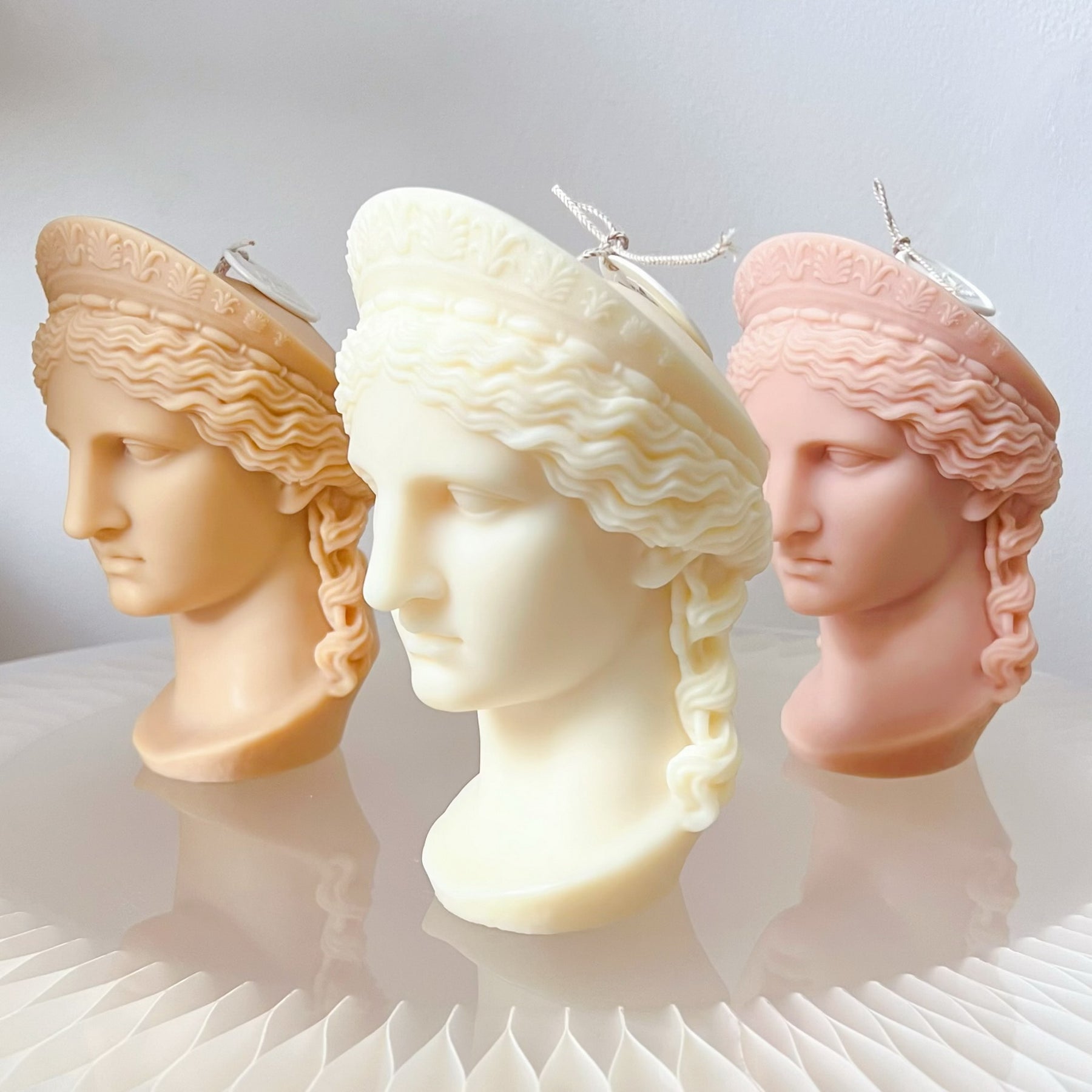 Greek Mythology Décor: Hera Bust Scented Soy Candle - LMJ Candles
