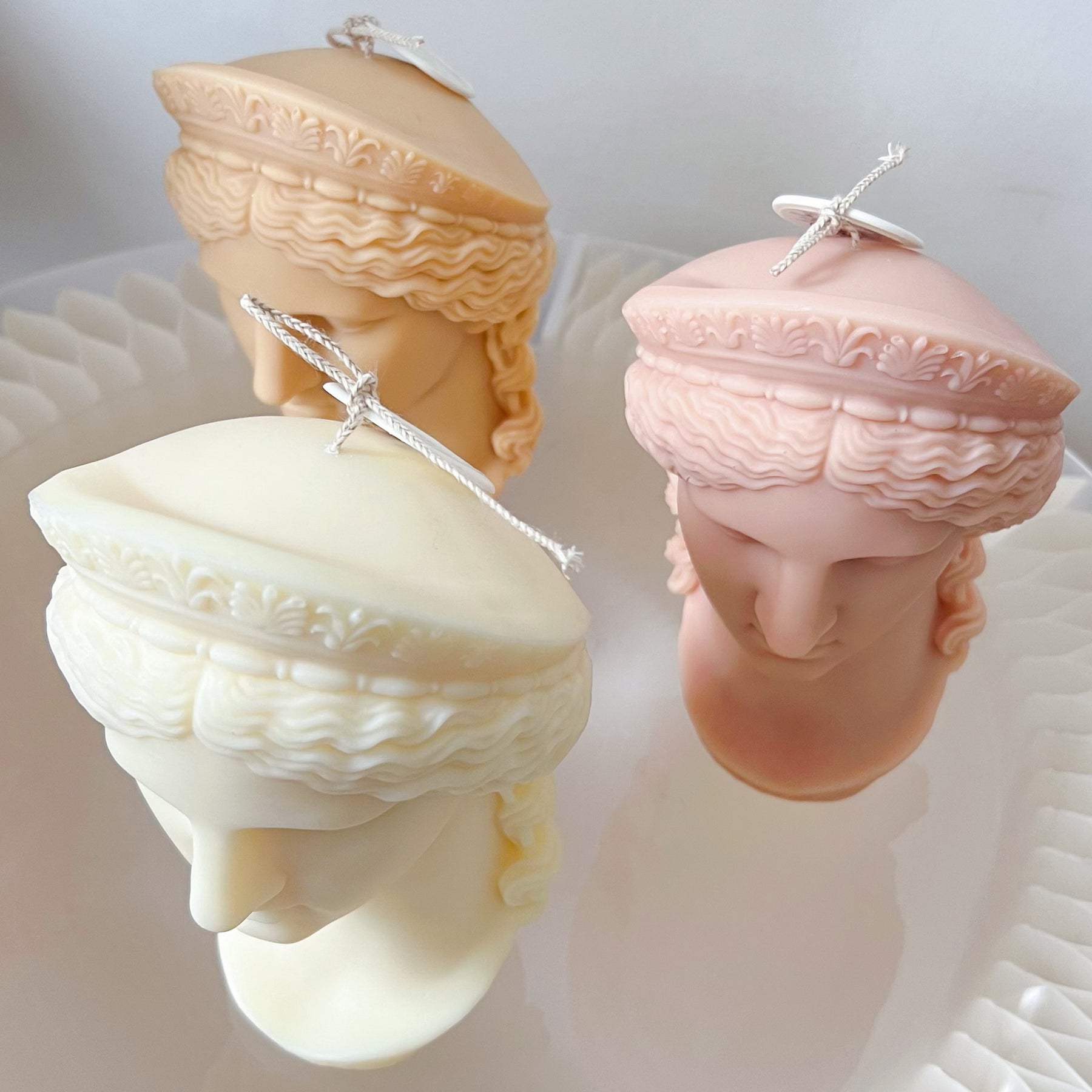 Greek Mythology Décor: Hera Bust Scented Soy Candle - LMJ Candles