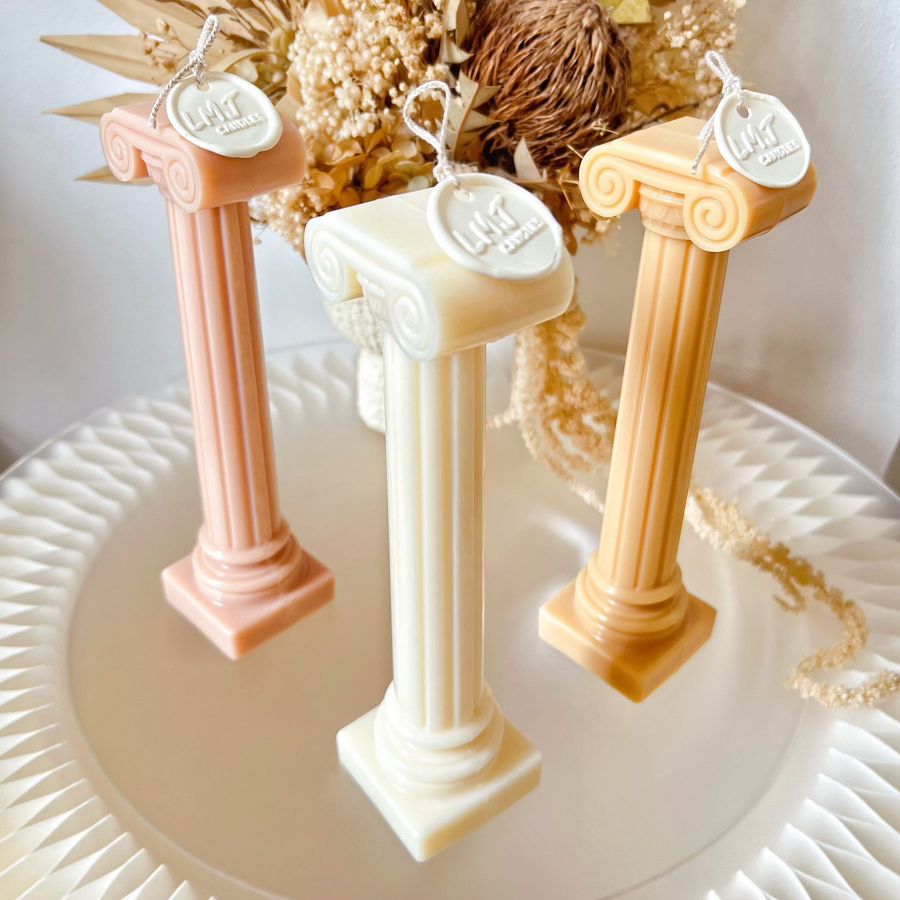 Roman Column, Ionic Column Scented Soy Candle - LMJ Candles