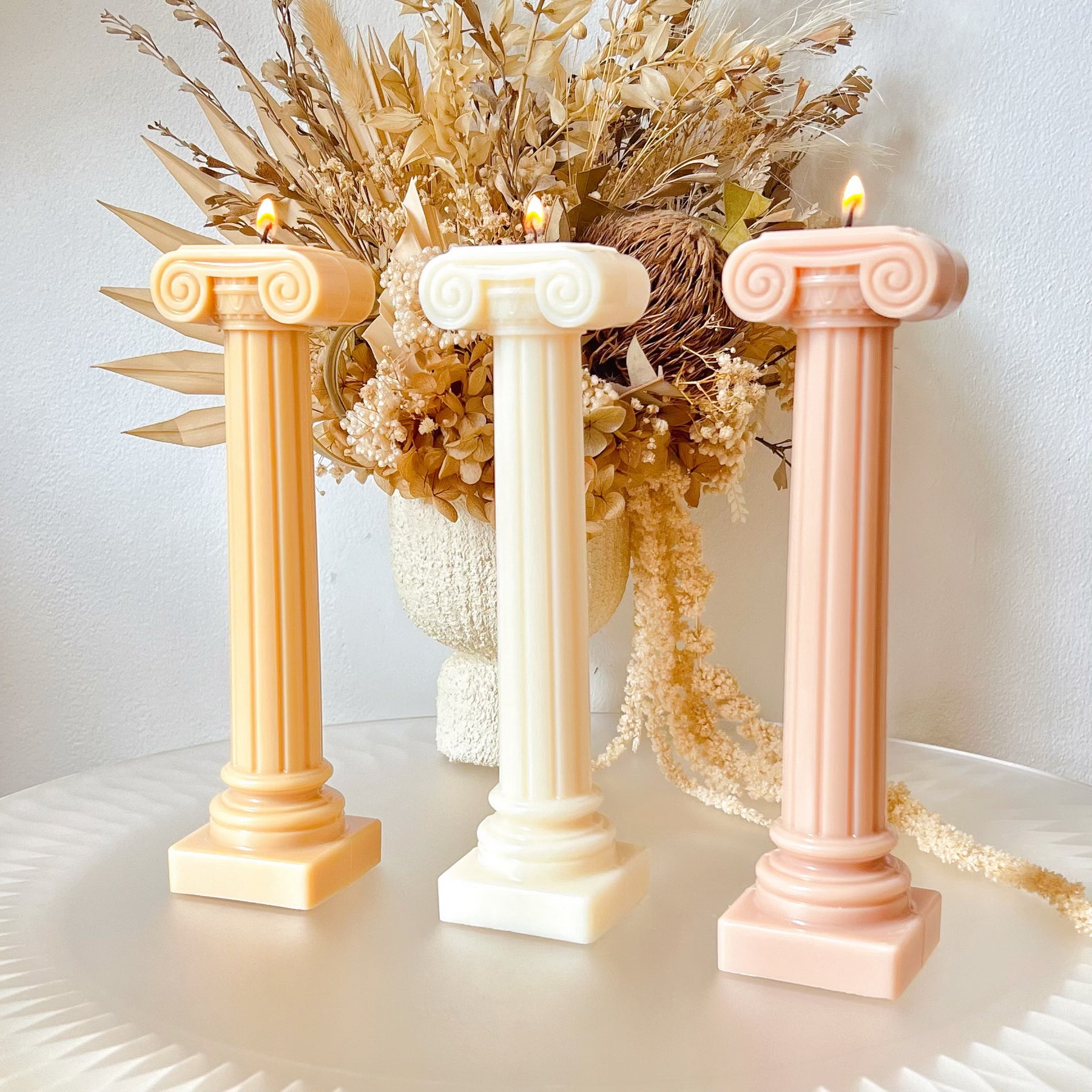 Roman Column, Ionic Column Scented Soy Candle - LMJ Candles