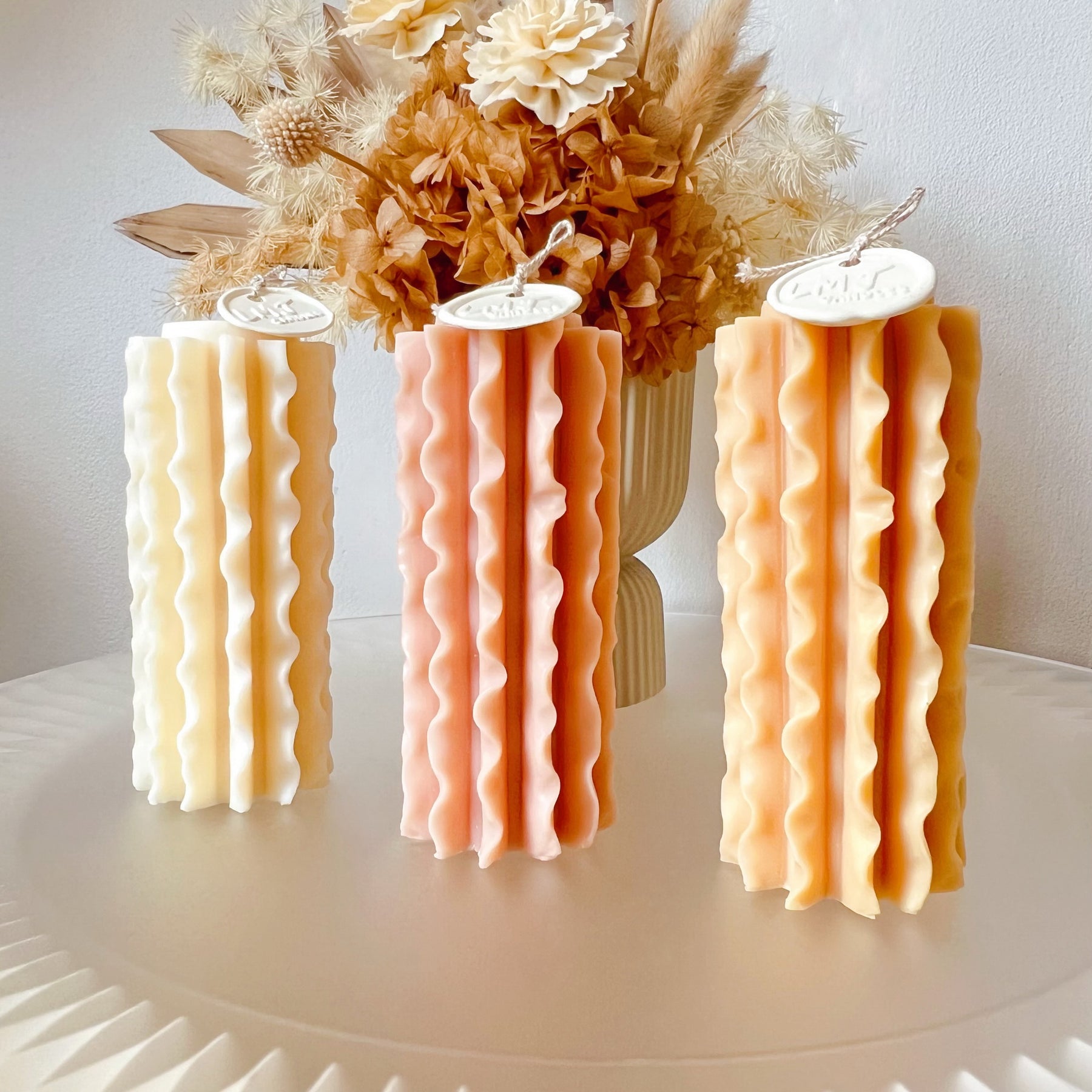 Frill Scented Soy Pillar Candle - Home Fragrances | LMJ Candles