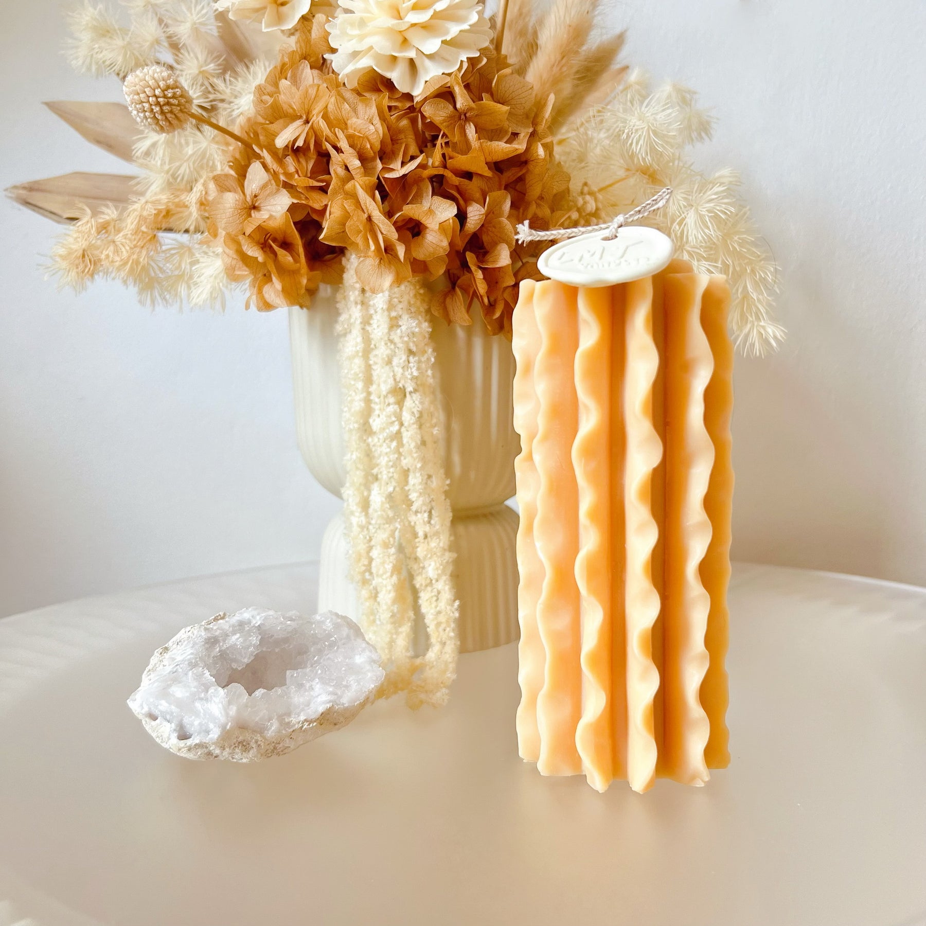 Frill Scented Soy Pillar Candle - Home Fragrances | LMJ Candles