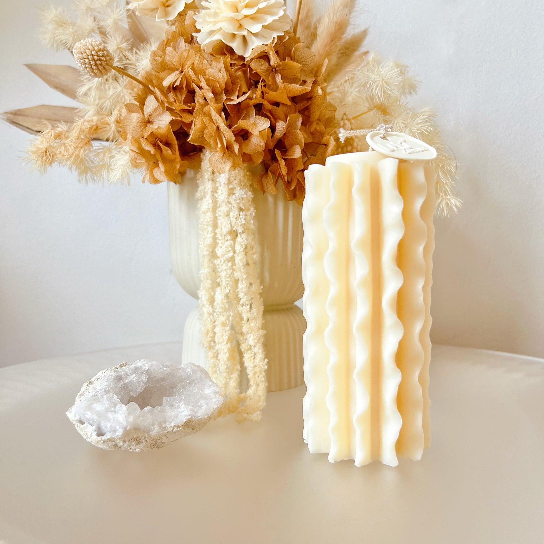 Frill Scented Soy Pillar Candle - Home Fragrances | LMJ Candles