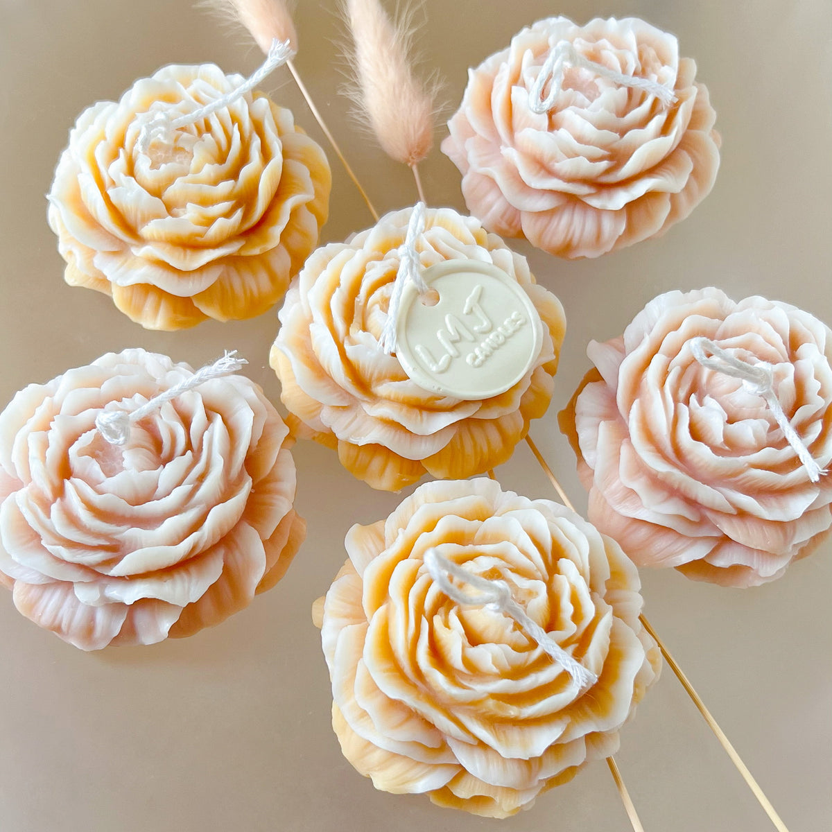 Bring the beauty of nature into your home with our handmade botanical soy wax candles including flower candle, mushroom candle, plant candle for your home décor | LMJ Candles