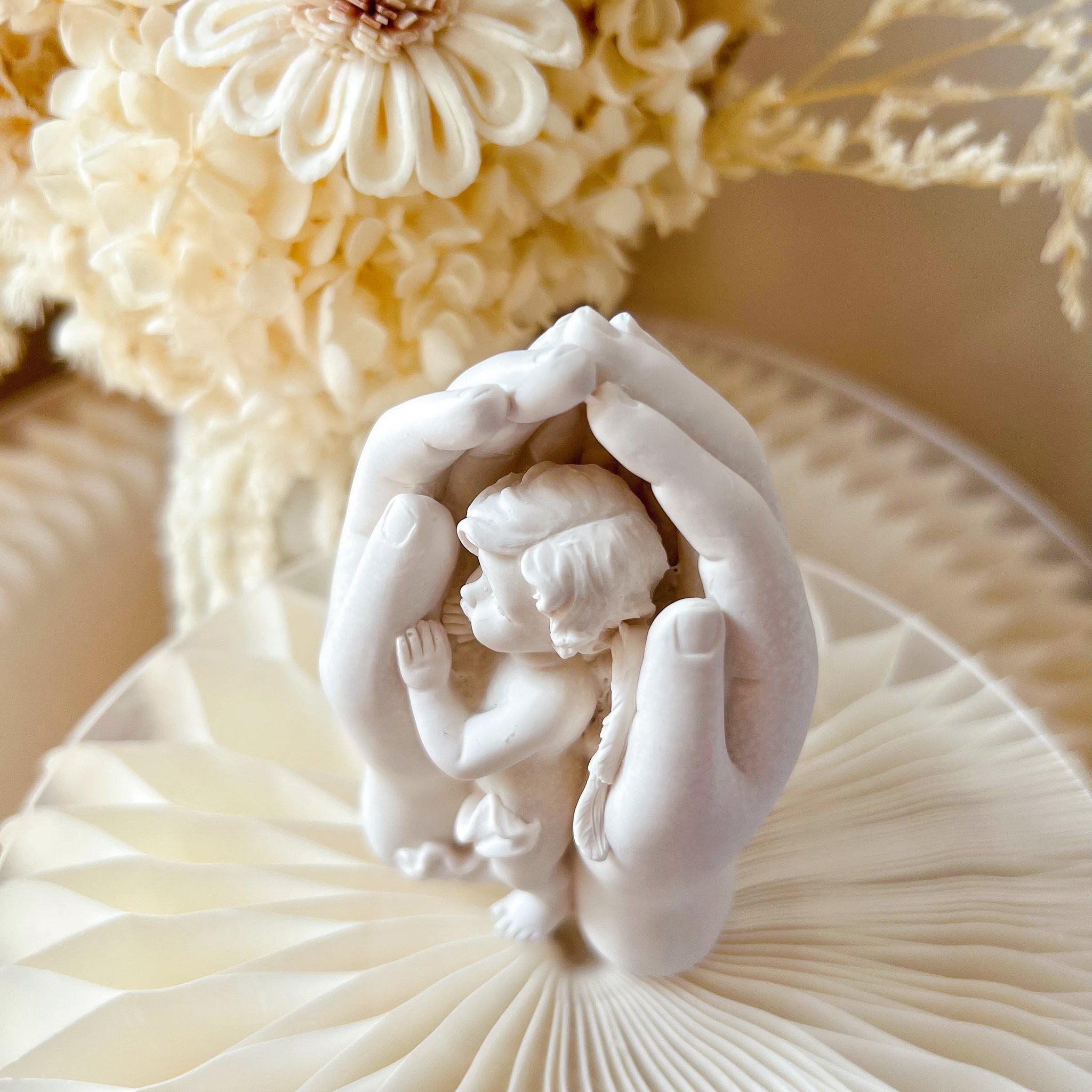 Angel in Mother's Hands, Handmade Home Décor - LMJ Candles