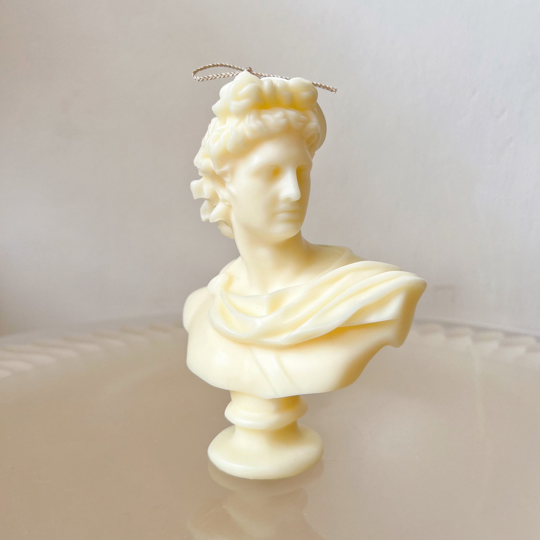 Apollo Bust Scented Soy Candle, Ancient Greek Art - LMJ Candles