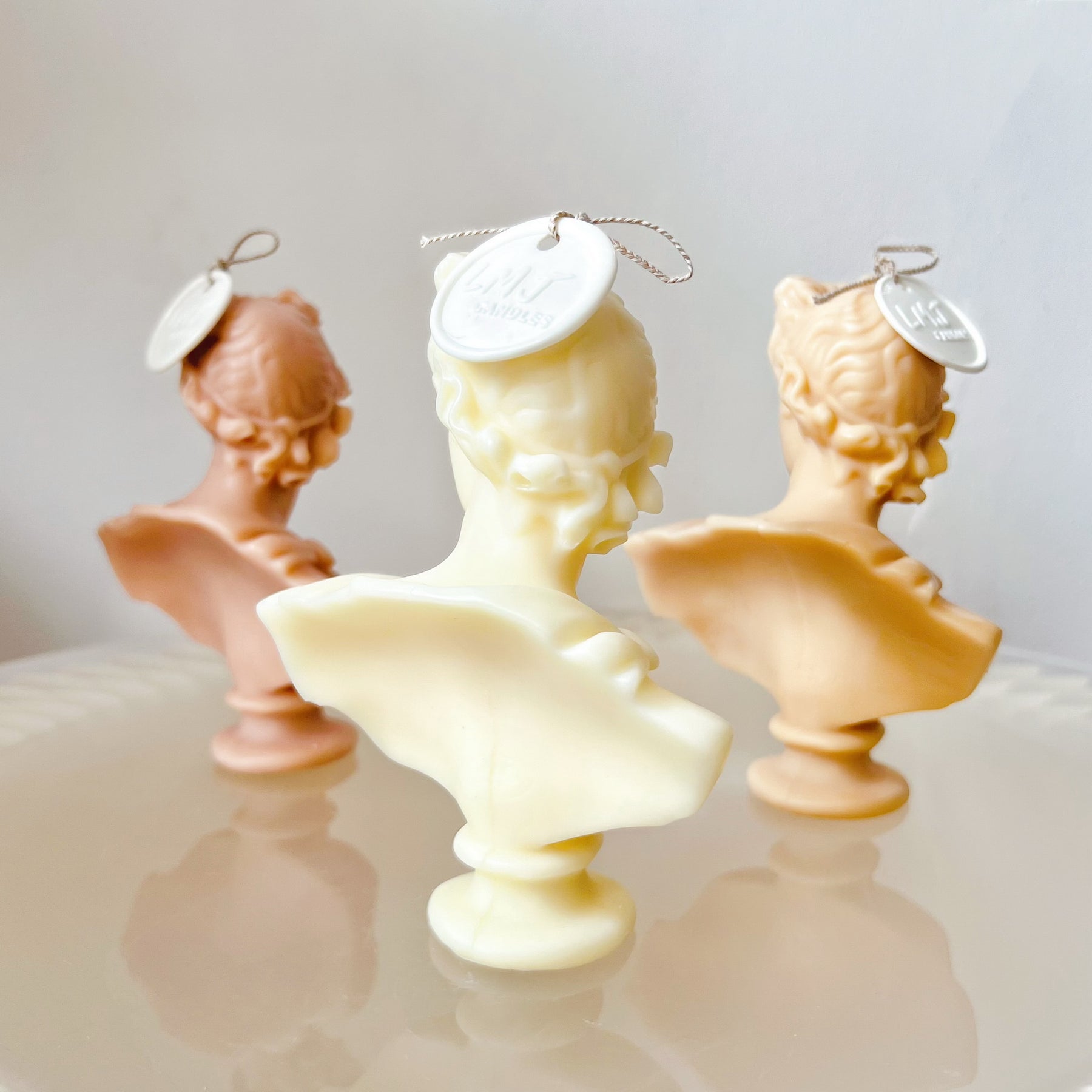 Apollo Bust Scented Soy Candle, Ancient Greek Art - LMJ Candles