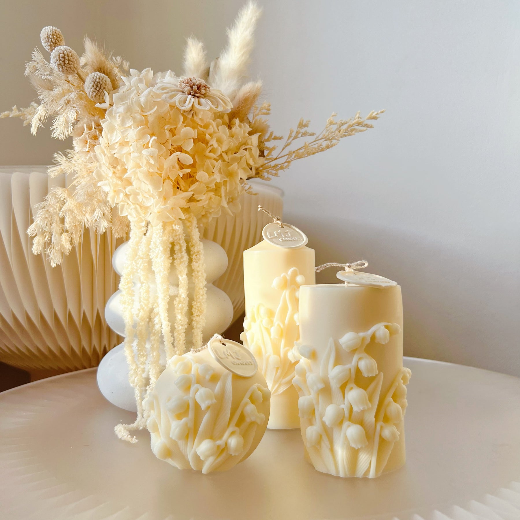 Home Décor: Lily Of The Valley Scented Soy Flower Candle | LMJ Candles