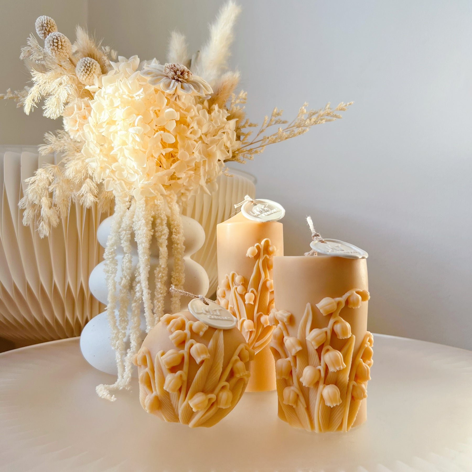 Home Décor: Lily Of The Valley Scented Soy Flower Candle | LMJ Candles