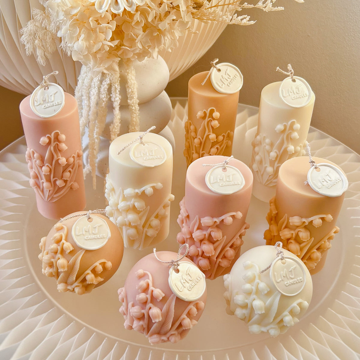 Home Décor: Lily Of The Valley Scented Soy Flower Candle | LMJ Candles