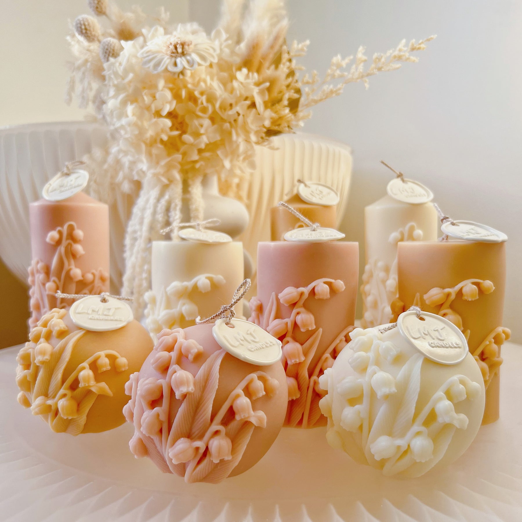 Home Décor: Lily Of The Valley Scented Soy Flower Candle | LMJ Candles